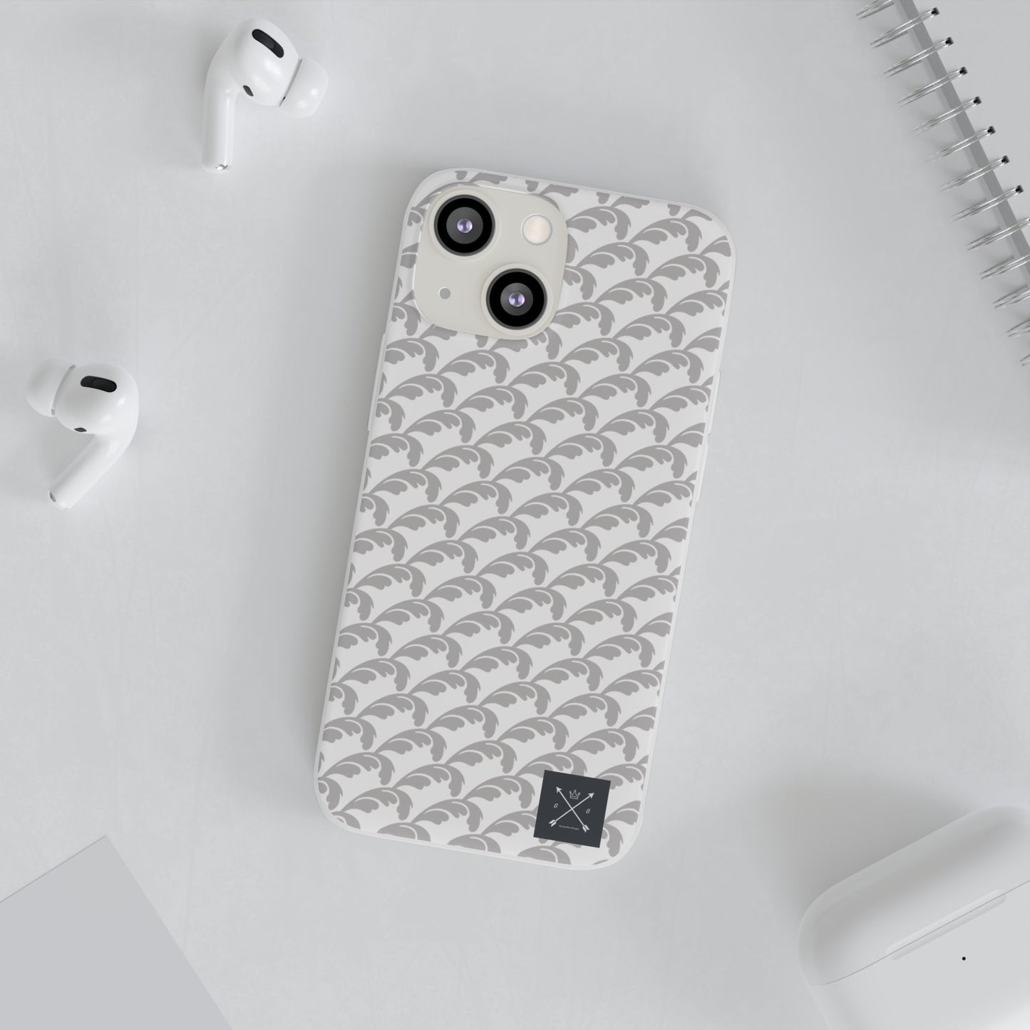 Beautiful Beloved Flourish (silver/white) - Flexi Phone Cases