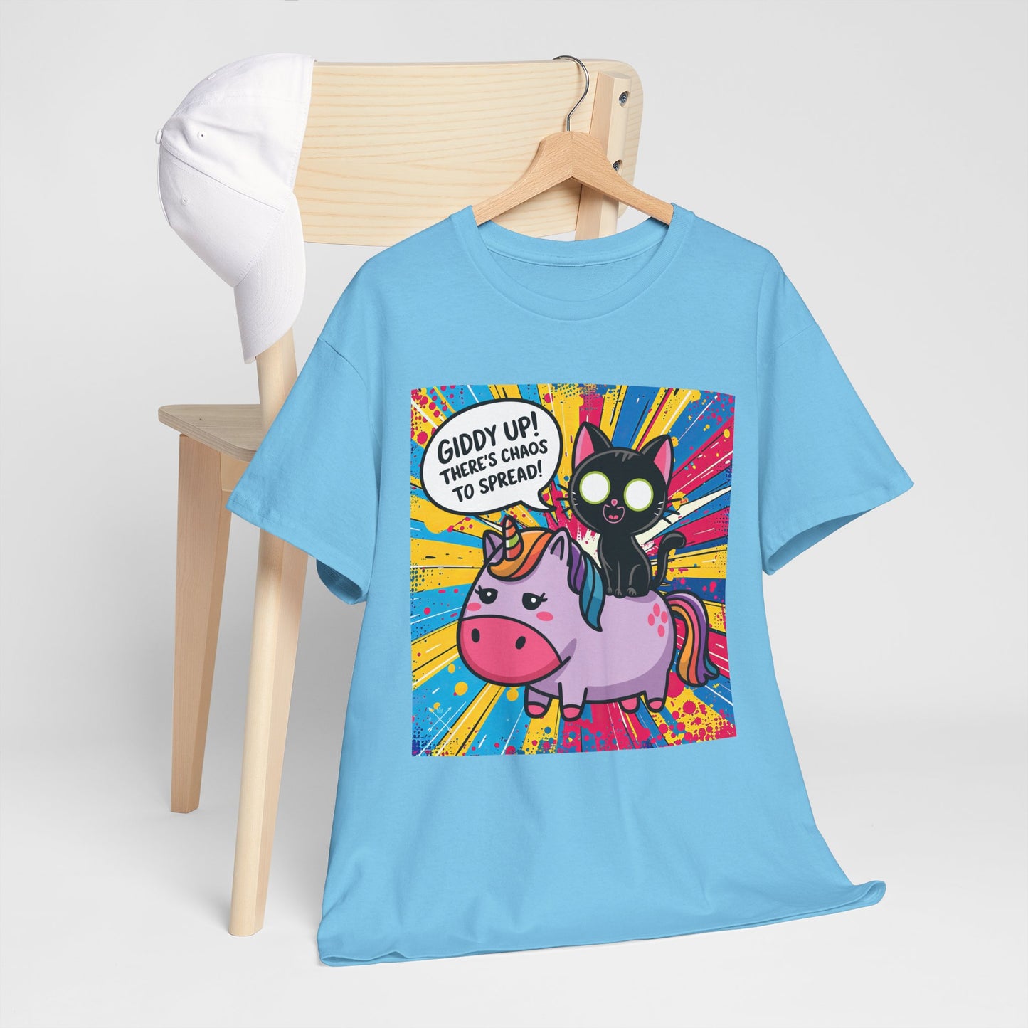Giddy Up There’s Chaos To Spread - Unisex Heavy Cotton Tee