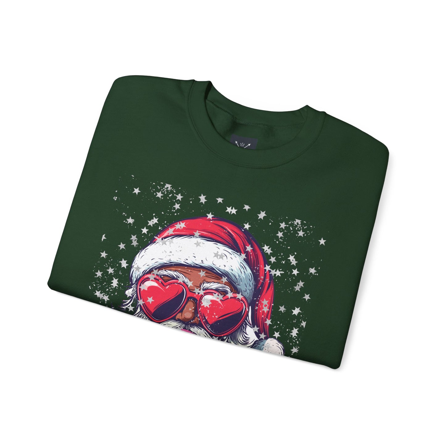 Retro Bubblegum Black Santa - Unisex Heavy Blend™ Crewneck Sweatshirt