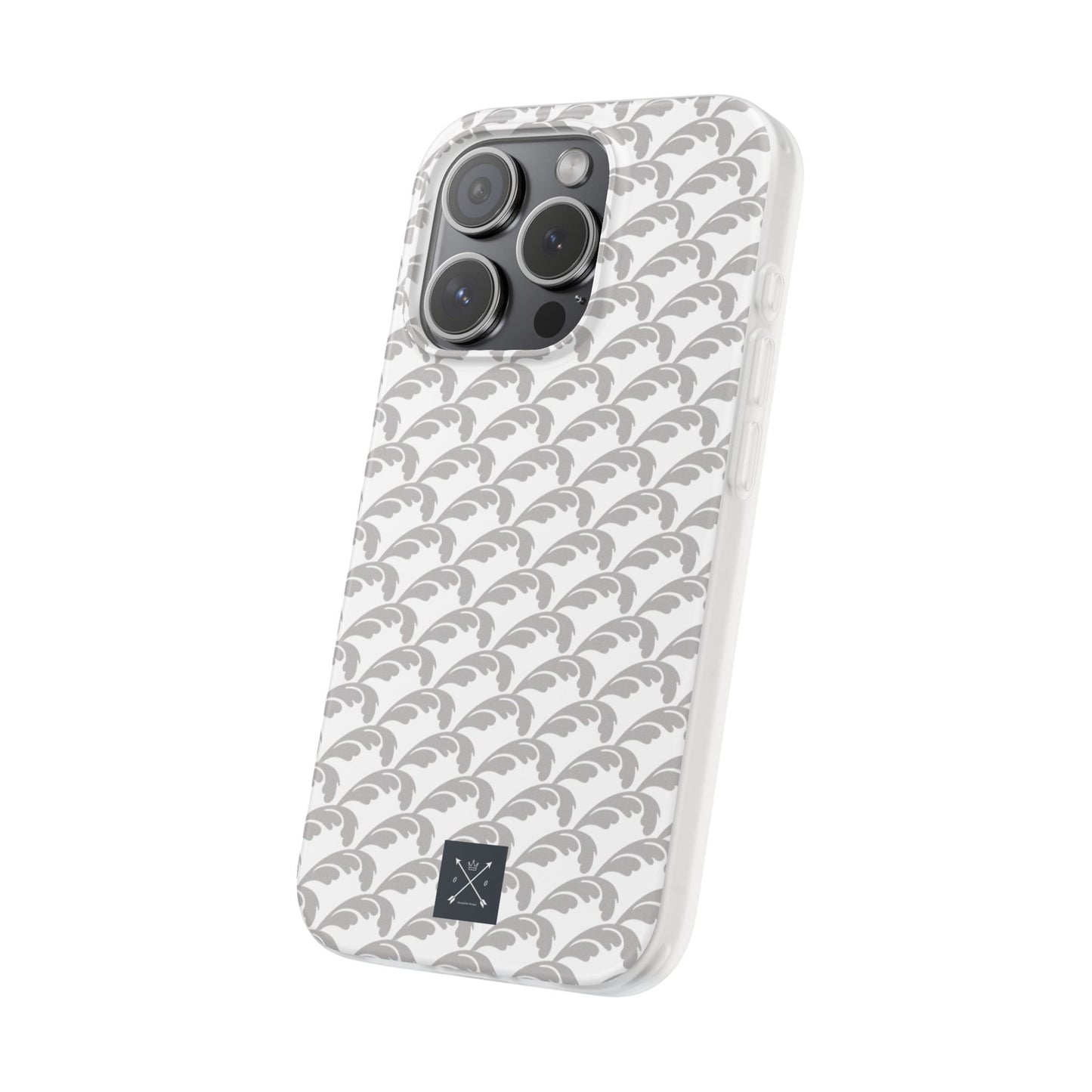 Beautiful Beloved Flourish (silver/white) - Flexi Phone Cases