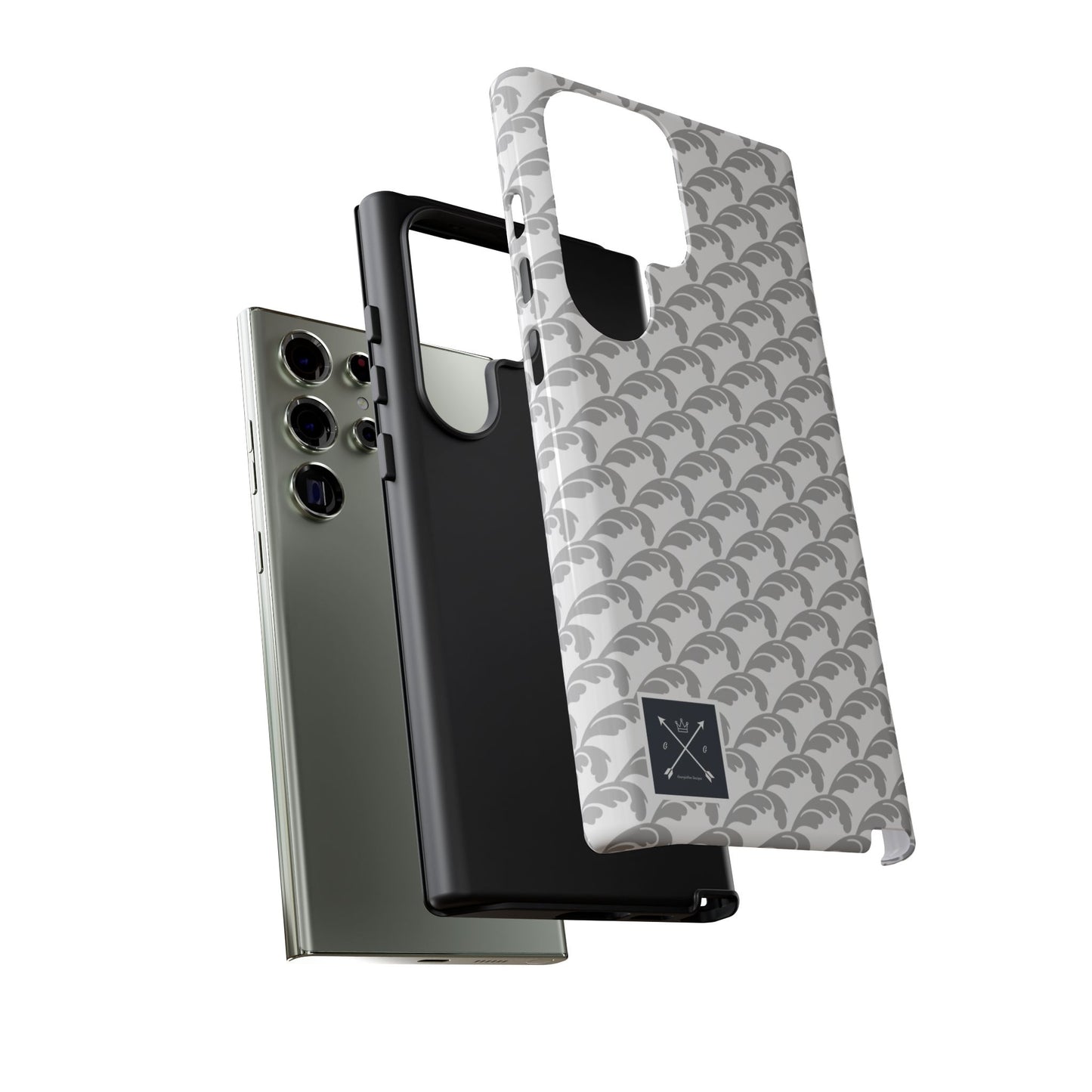 Beautiful Beloved Flourish (silver/white) - Tough Phone Cases