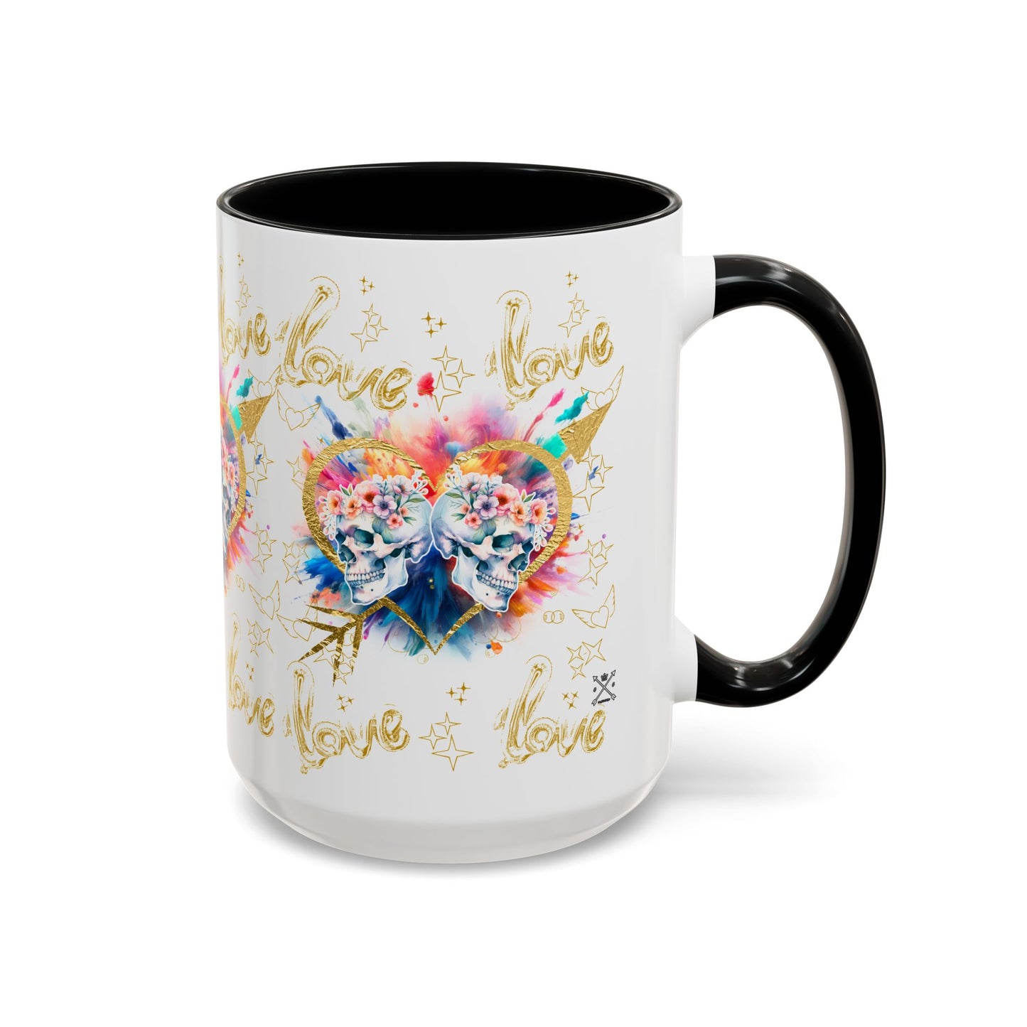 Love is Golden Watercolor - Accent Coffee Mug (11, 15oz)