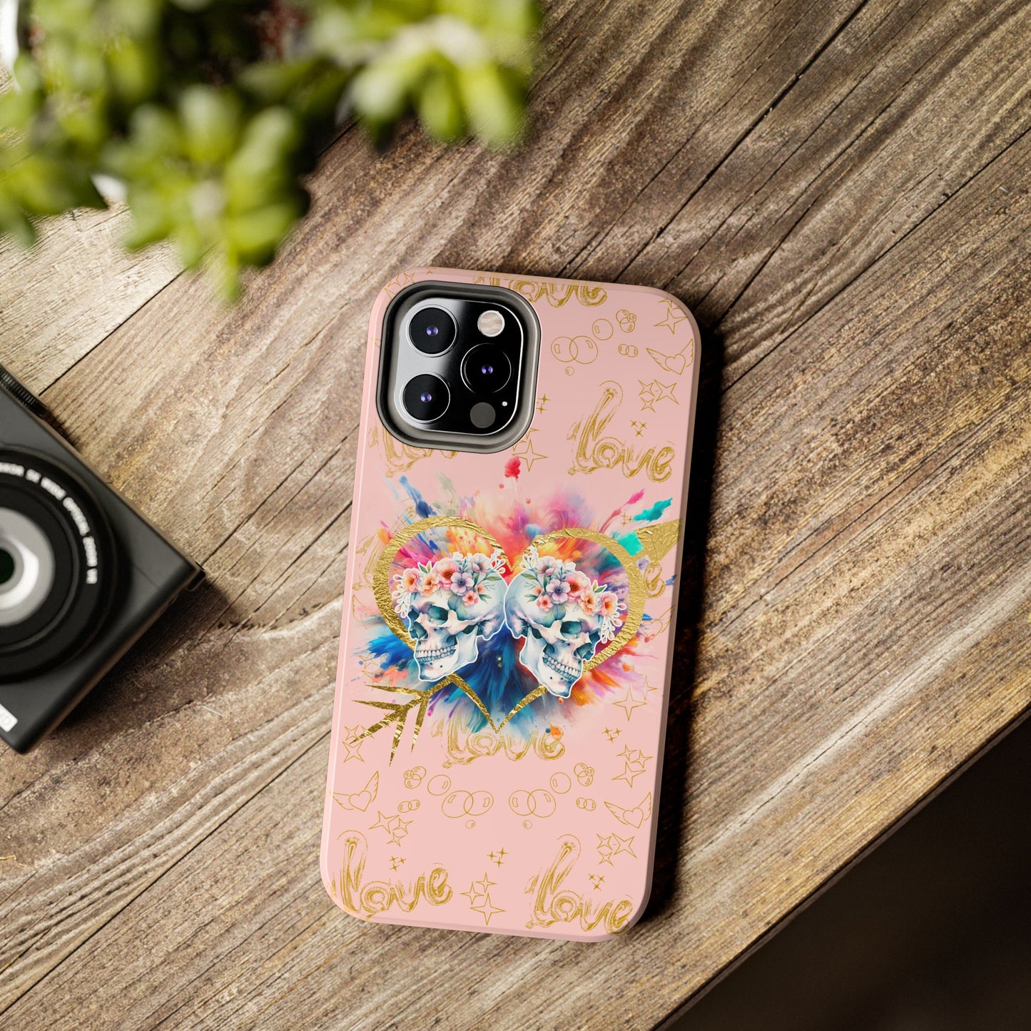 Love is Golden Watercolor (pink) - Tough Phone Cases