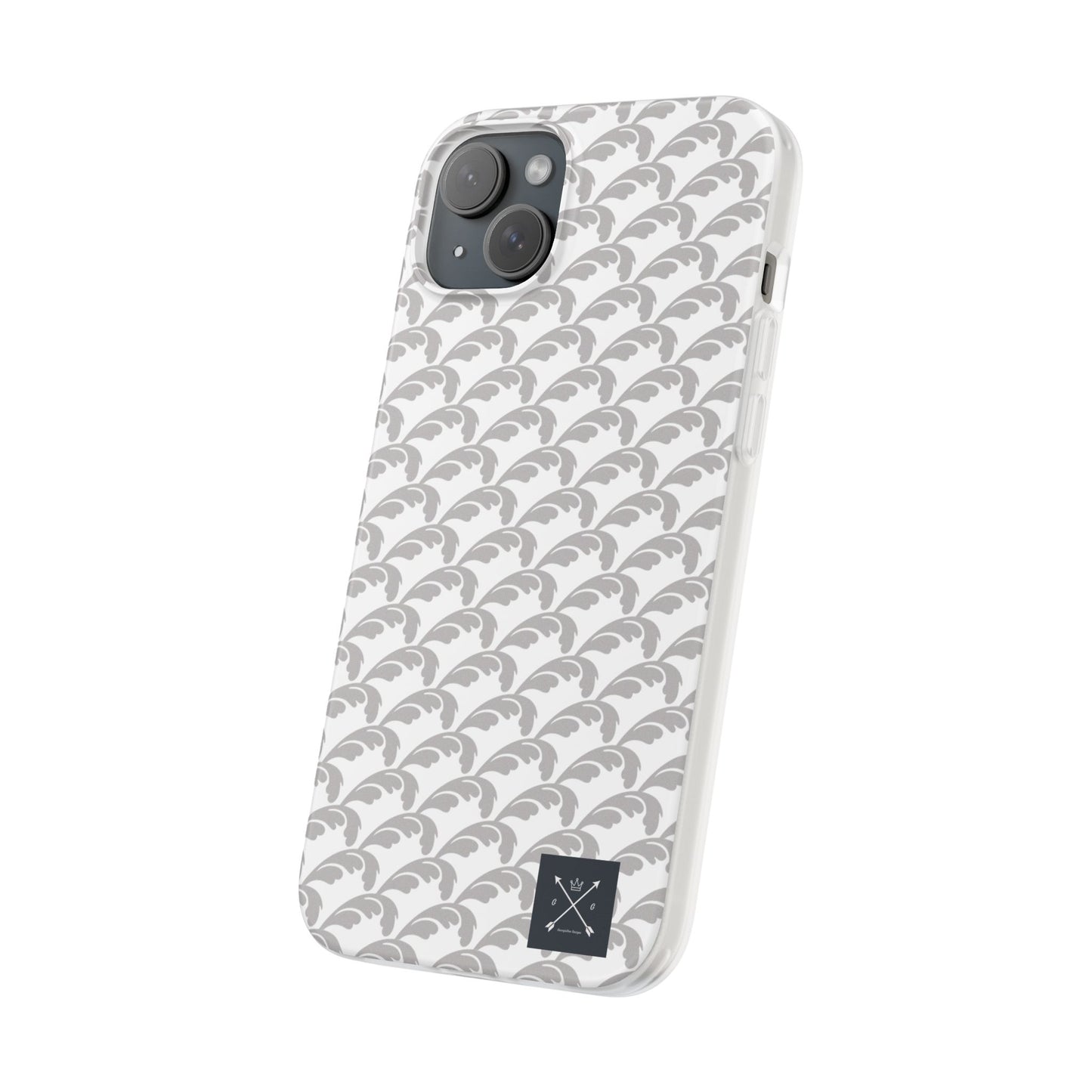 Beautiful Beloved Flourish (silver/white) - Flexi Phone Cases