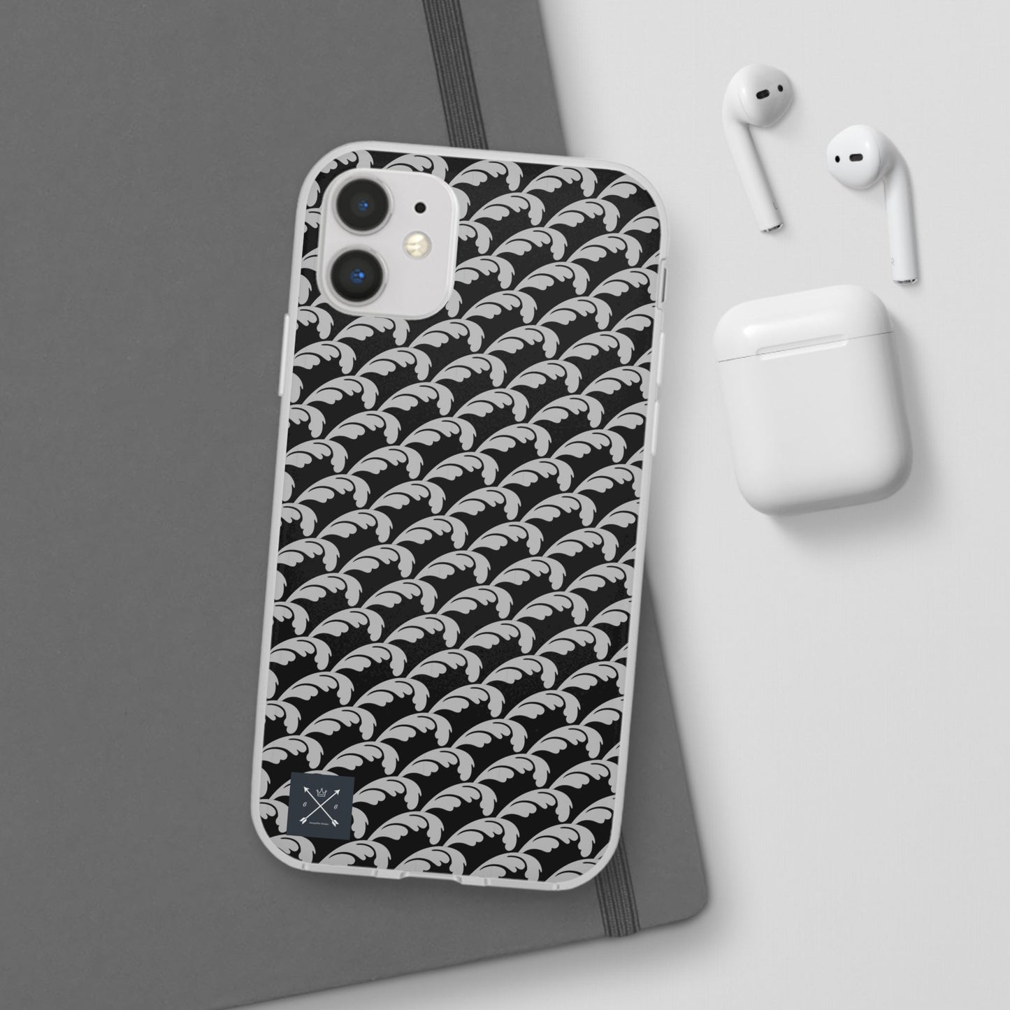 Beautiful Beloved Flourish (silver/black) - Flexi Phone Cases