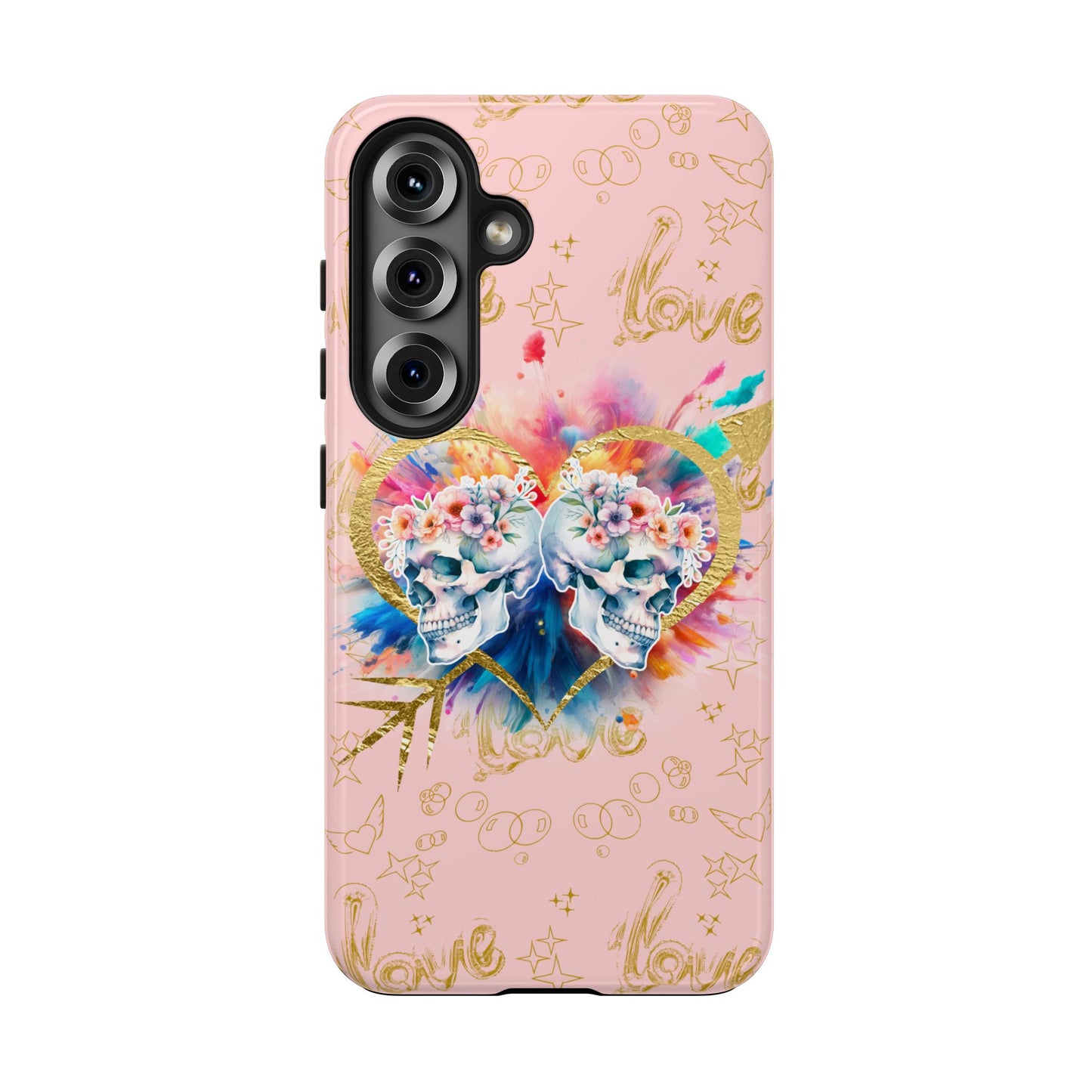 Love is Golden Watercolor (pink) - Tough Phone Cases