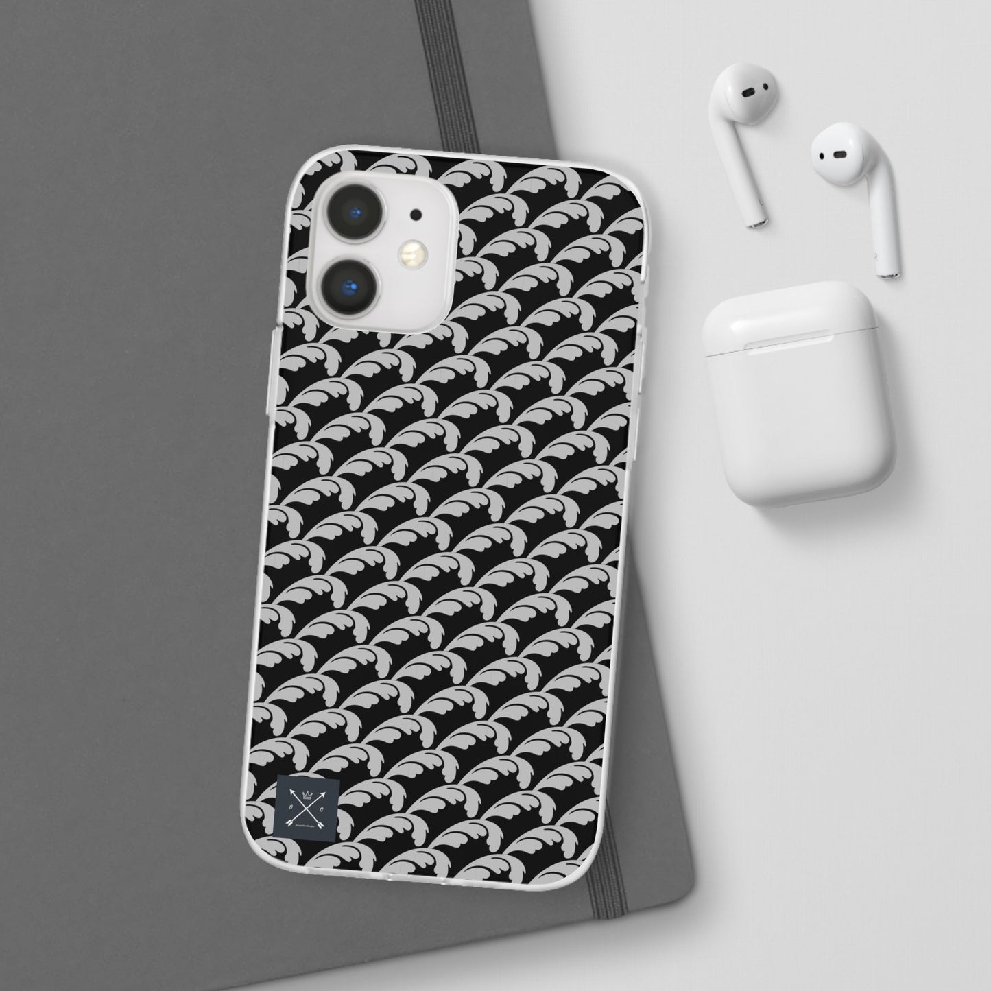 Beautiful Beloved Flourish (silver/black) - Flexi Phone Cases