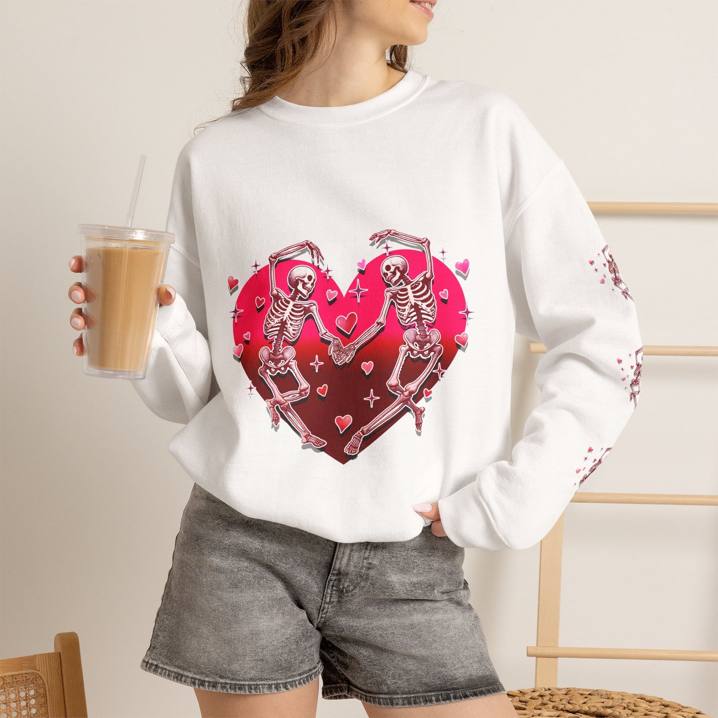 Dancing Skeleton Lovers - Crewneck Sweatshirt