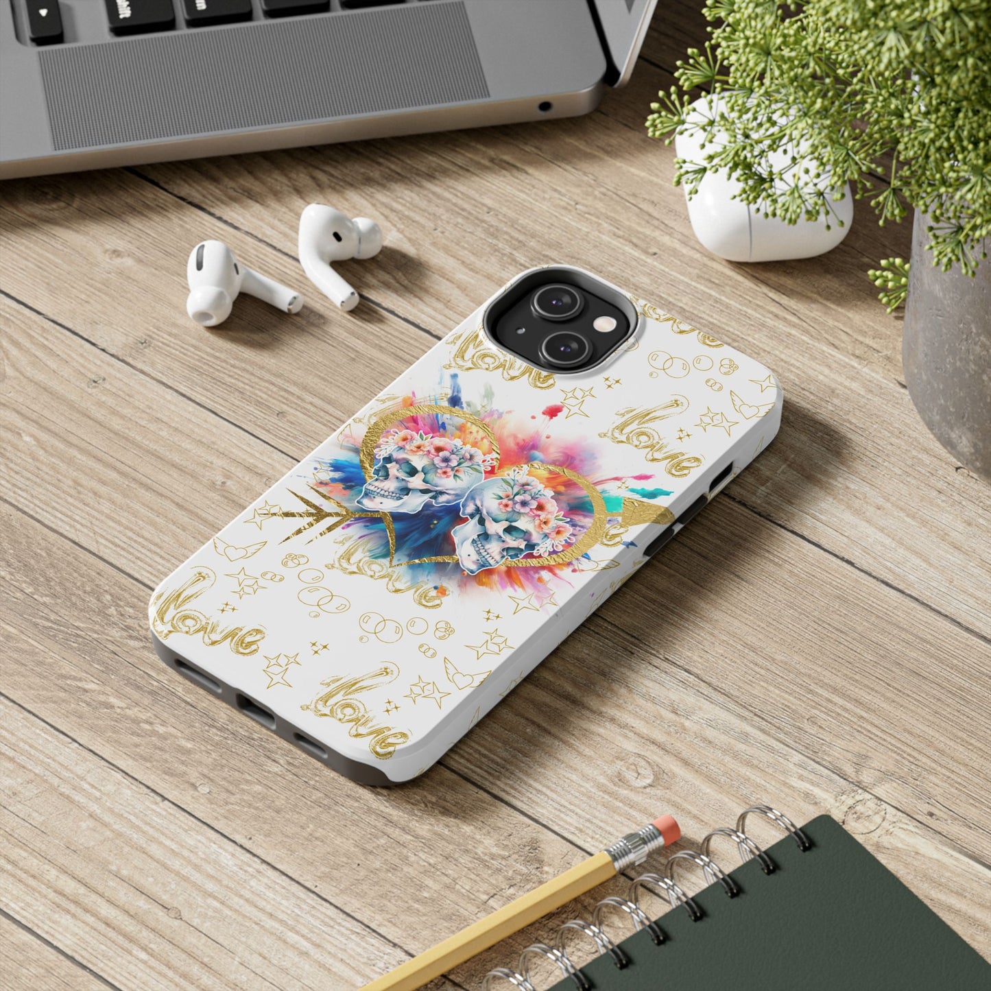 Love is Golden Watercolor - Tough Phone Cases
