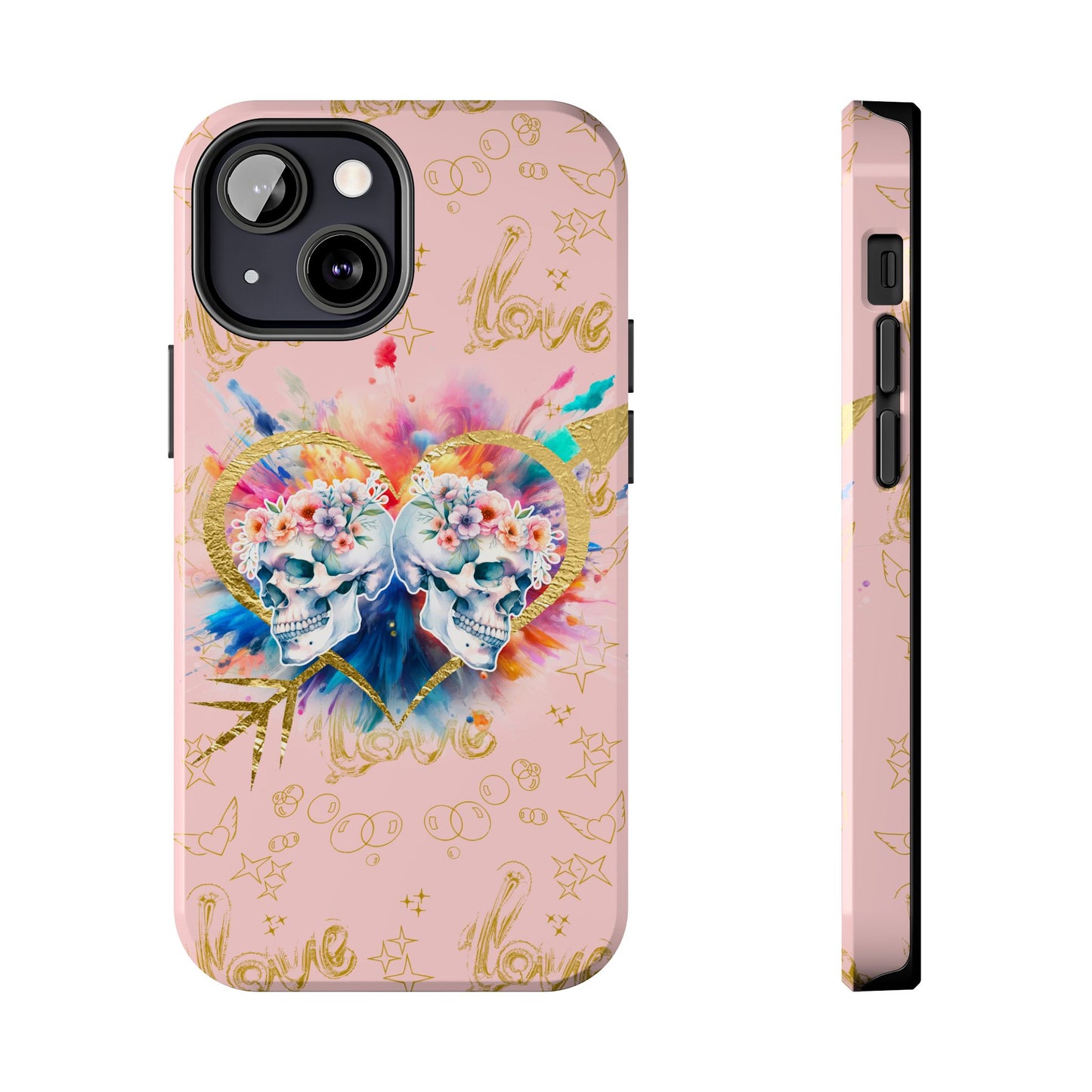 Love is Golden Watercolor (pink) - Tough Phone Cases