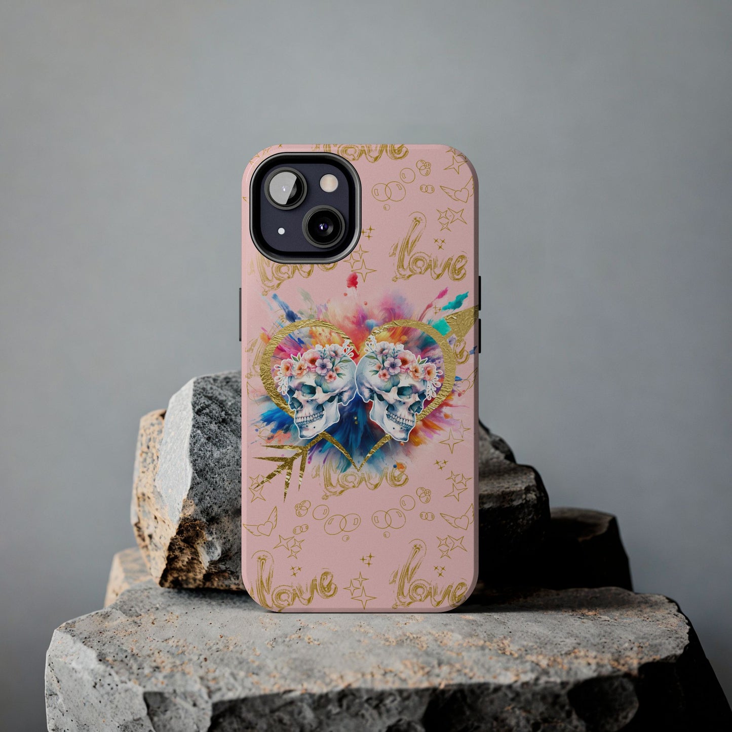 Love is Golden Watercolor (pink) - Tough Phone Cases
