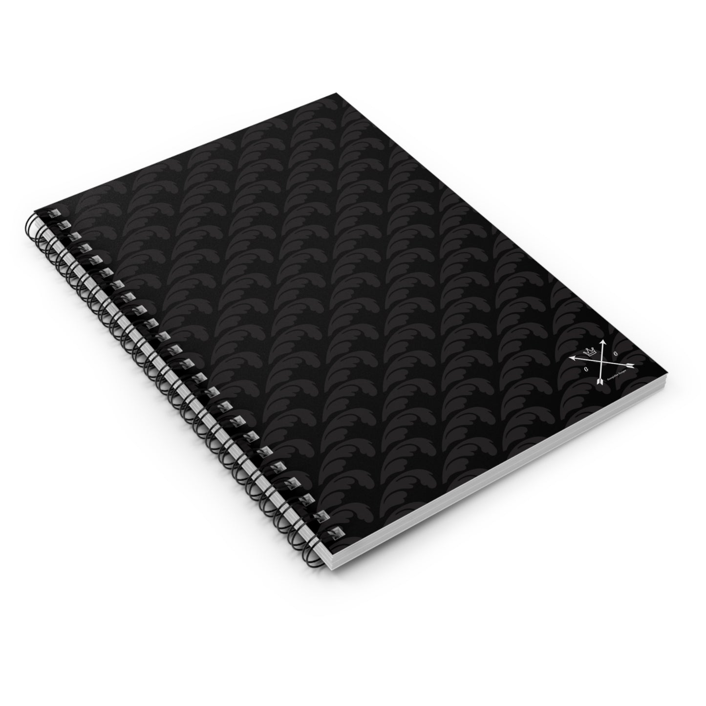 Beautiful Beloved Flourish (black/black) - Spiral Notebook - Ruled Line