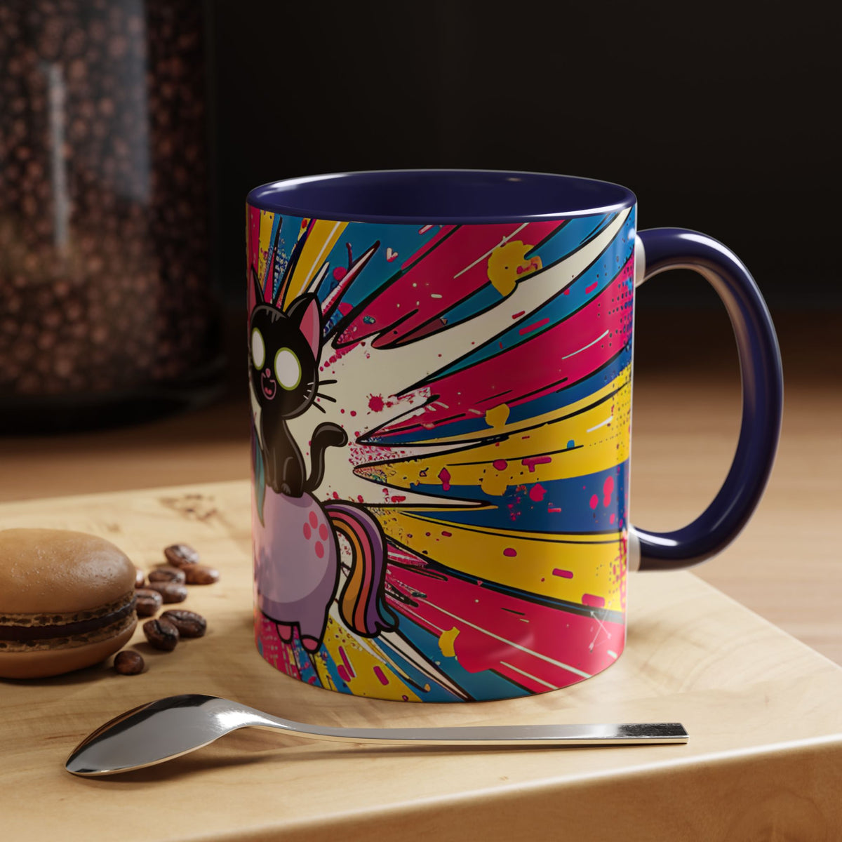 Giddy Up There's Chaos To Spread, Unicorn Cat Design - (11oz or 15oz) Coffee Mug
