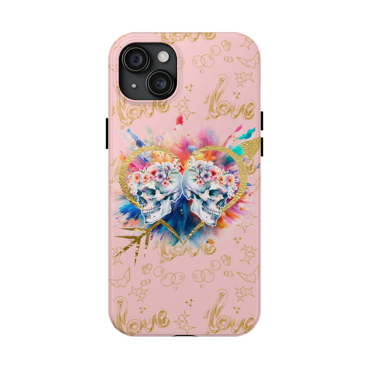 Love is Golden Watercolor (pink) - Tough Phone Cases