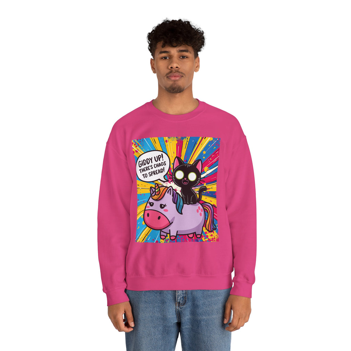 Giddy Up There's Chaos to Spread - Crewneck Sweatshirt
