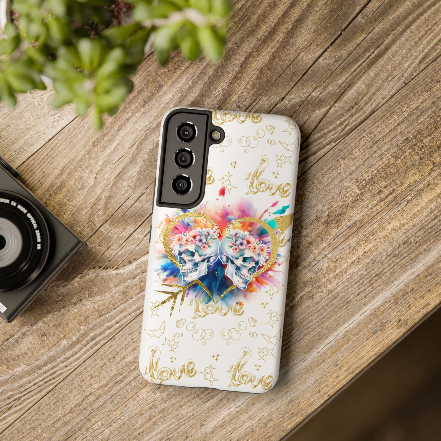 Love is Golden Watercolor - Tough Phone Cases
