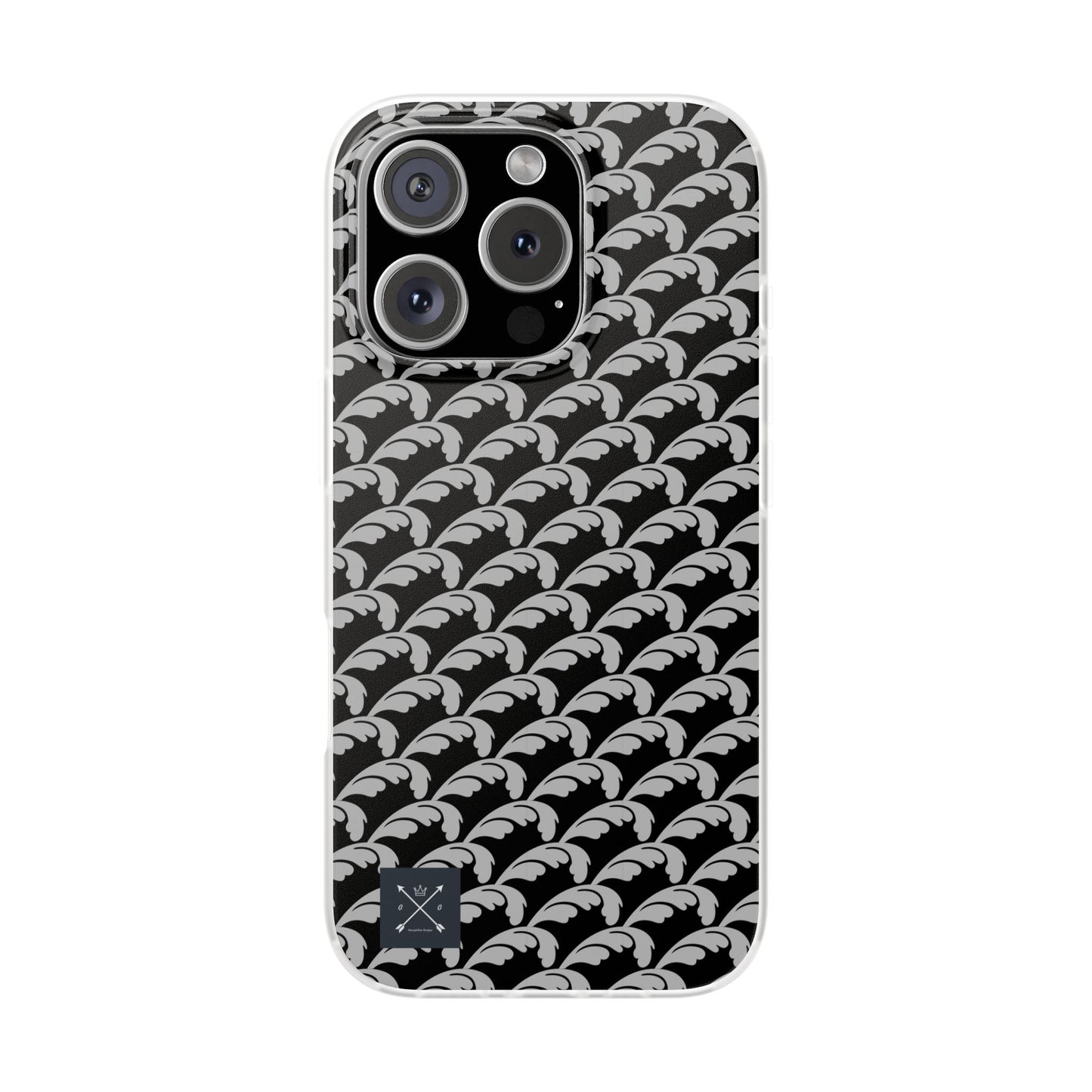 Beautiful Beloved Flourish (silver/black) - Flexi Phone Cases