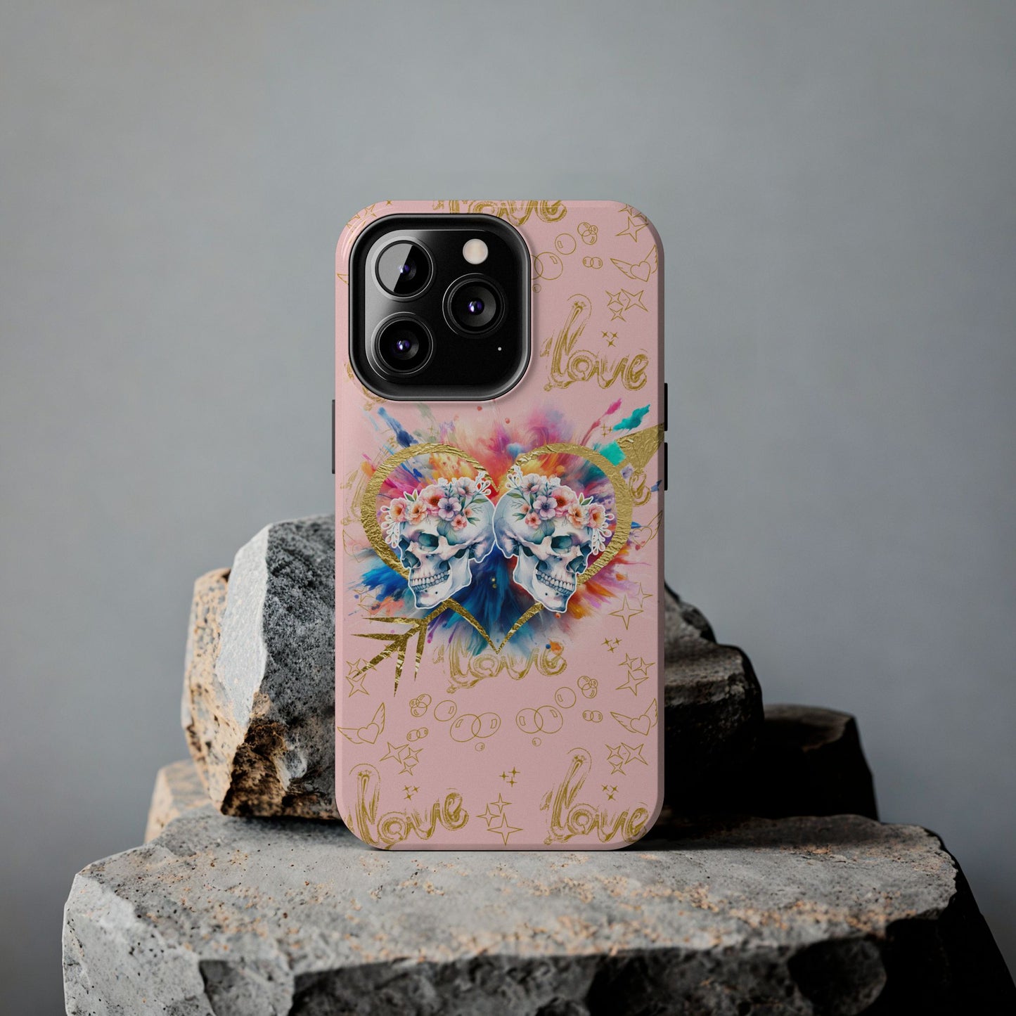 Love is Golden Watercolor (pink) - Tough Phone Cases