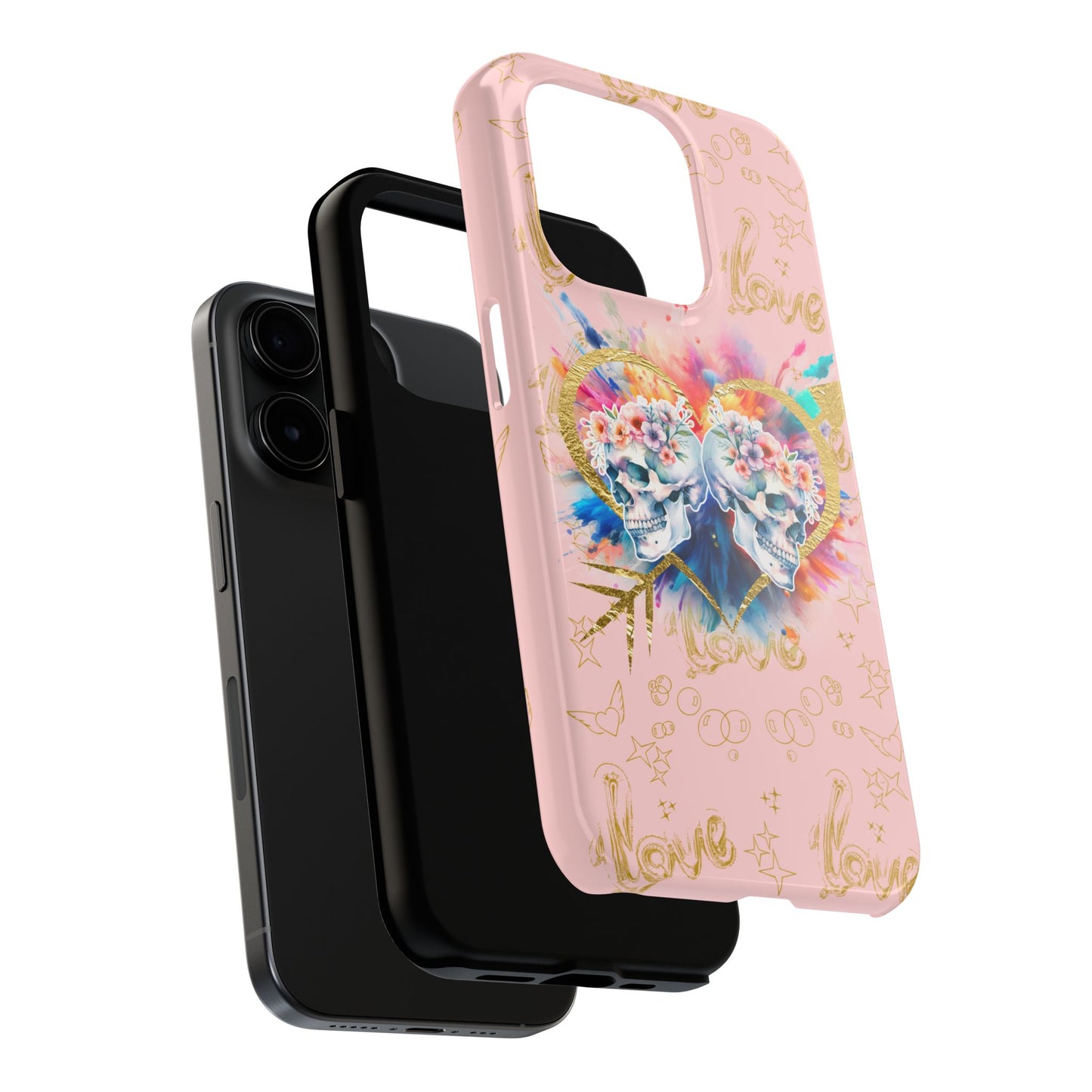 Love is Golden Watercolor (pink) - Tough Phone Cases