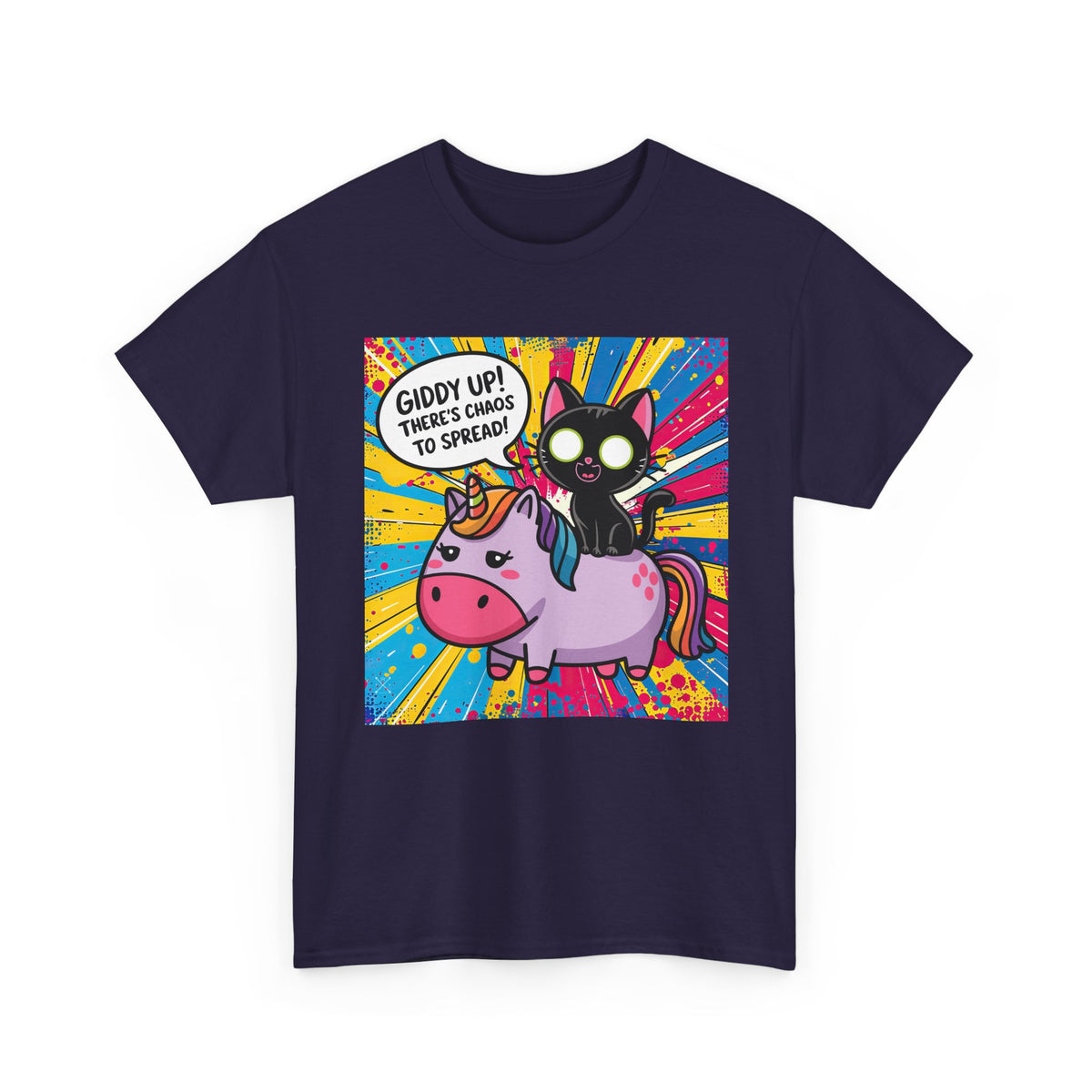Giddy Up There’s Chaos To Spread - Unisex Heavy Cotton Tee