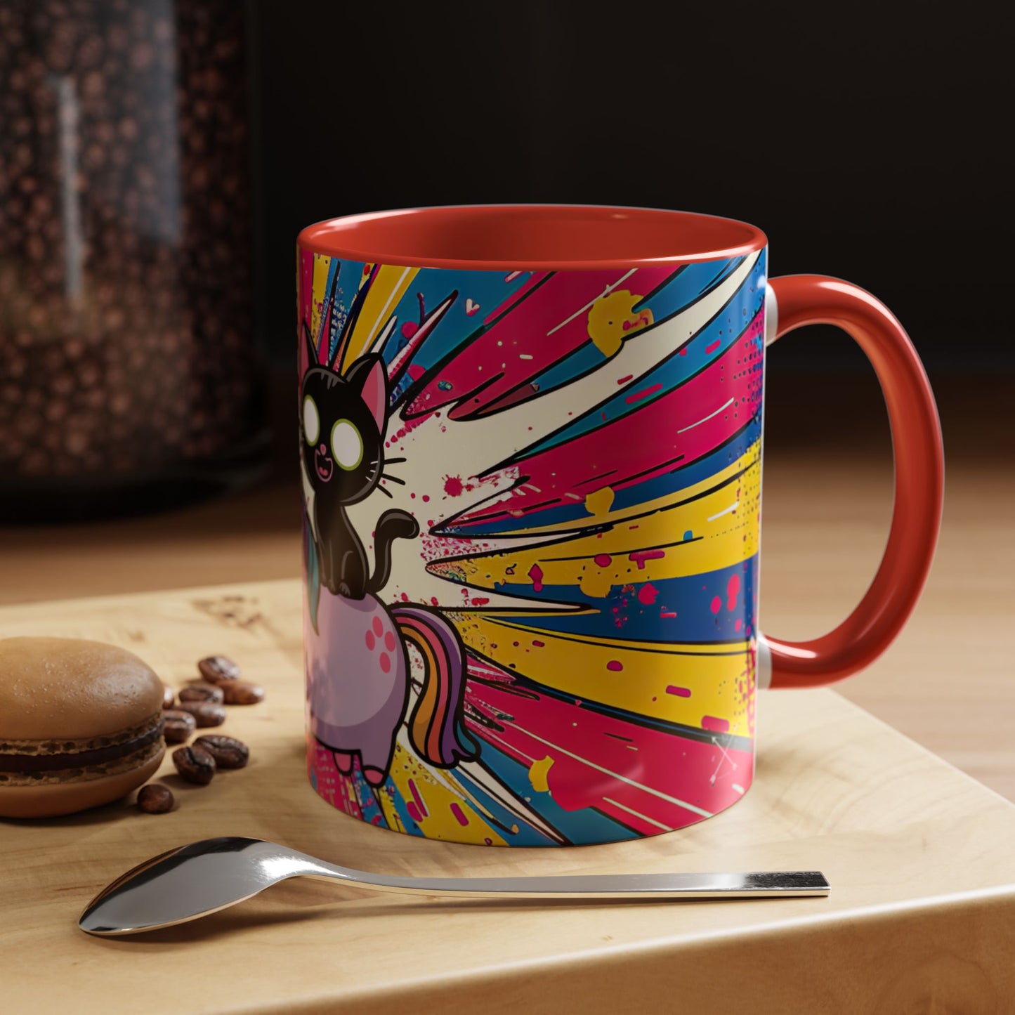 Giddy Up There's Chaos To Spread, Unicorn Cat Design - (11oz or 15oz) Coffee Mug