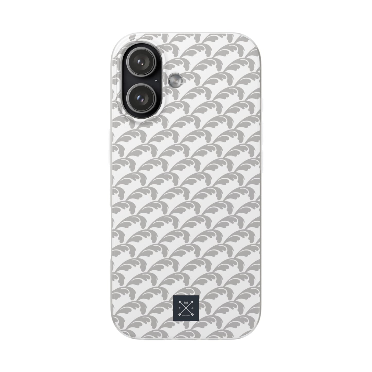 Beautiful Beloved Flourish (silver/white) - Flexi Phone Cases