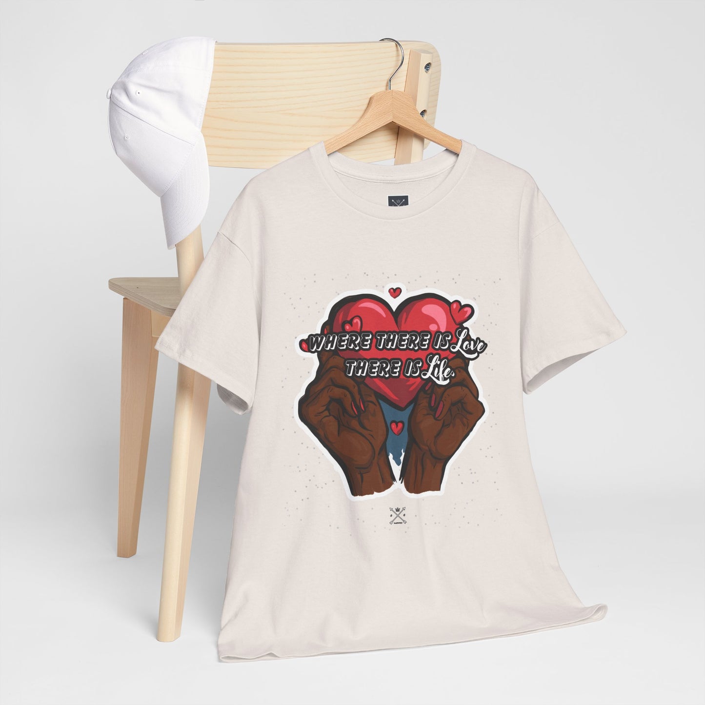 Love is Life Quote  - Unisex Heavy Cotton Tee