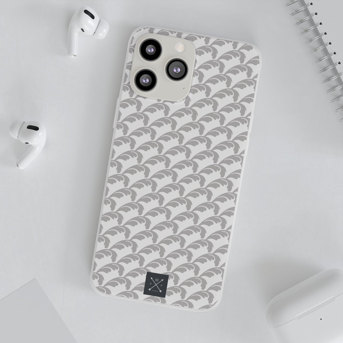 Beautiful Beloved Flourish (silver/white) - Flexi Phone Cases