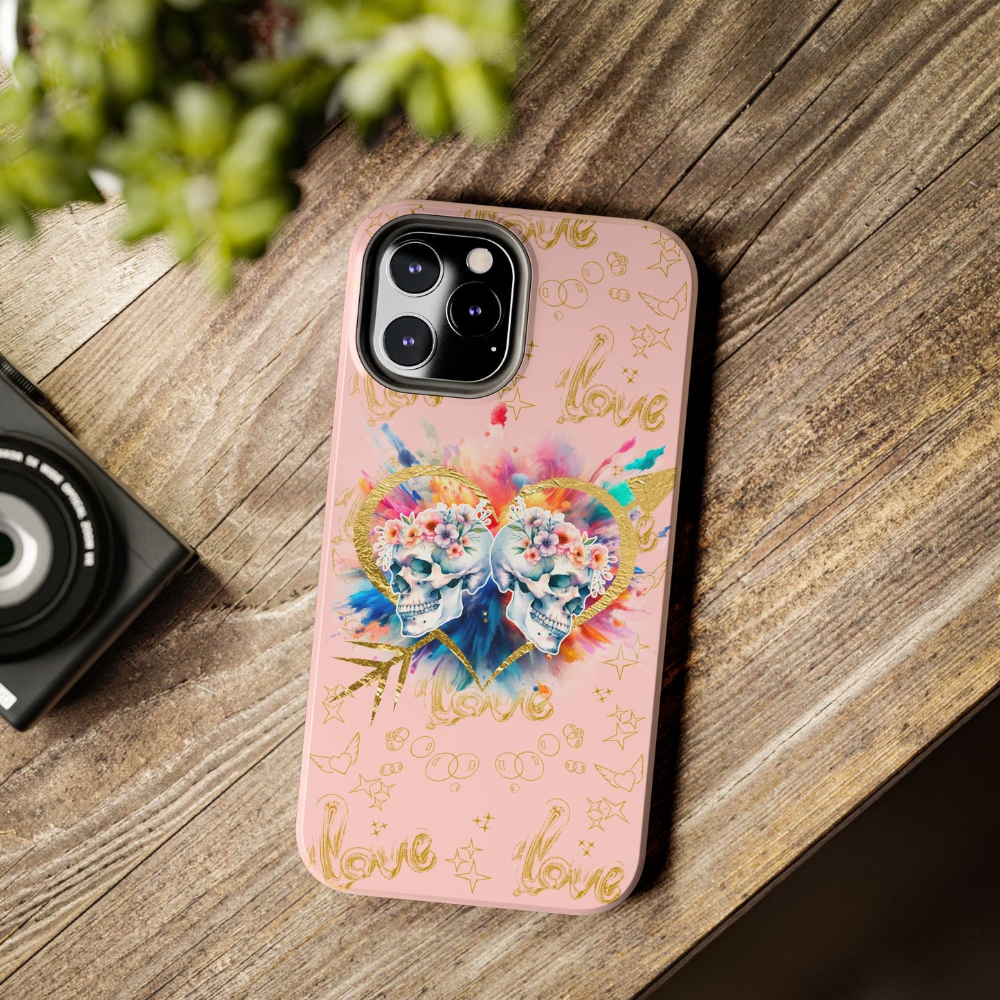 Love is Golden Watercolor (pink) - Tough Phone Cases