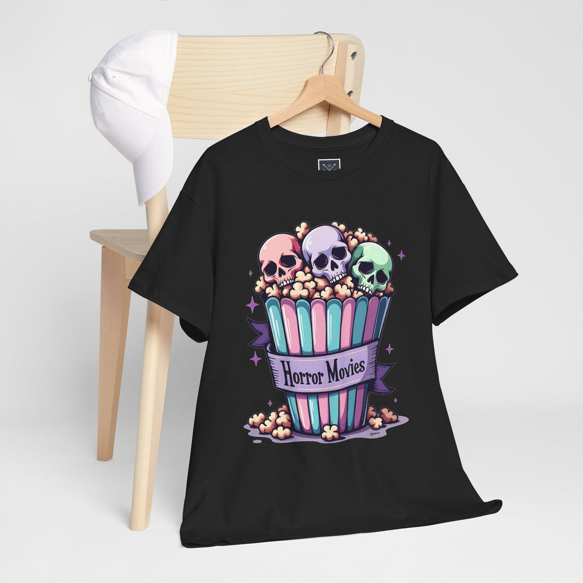 Horror Movies Popcorn Bucket - Unisex Cotton Tee
