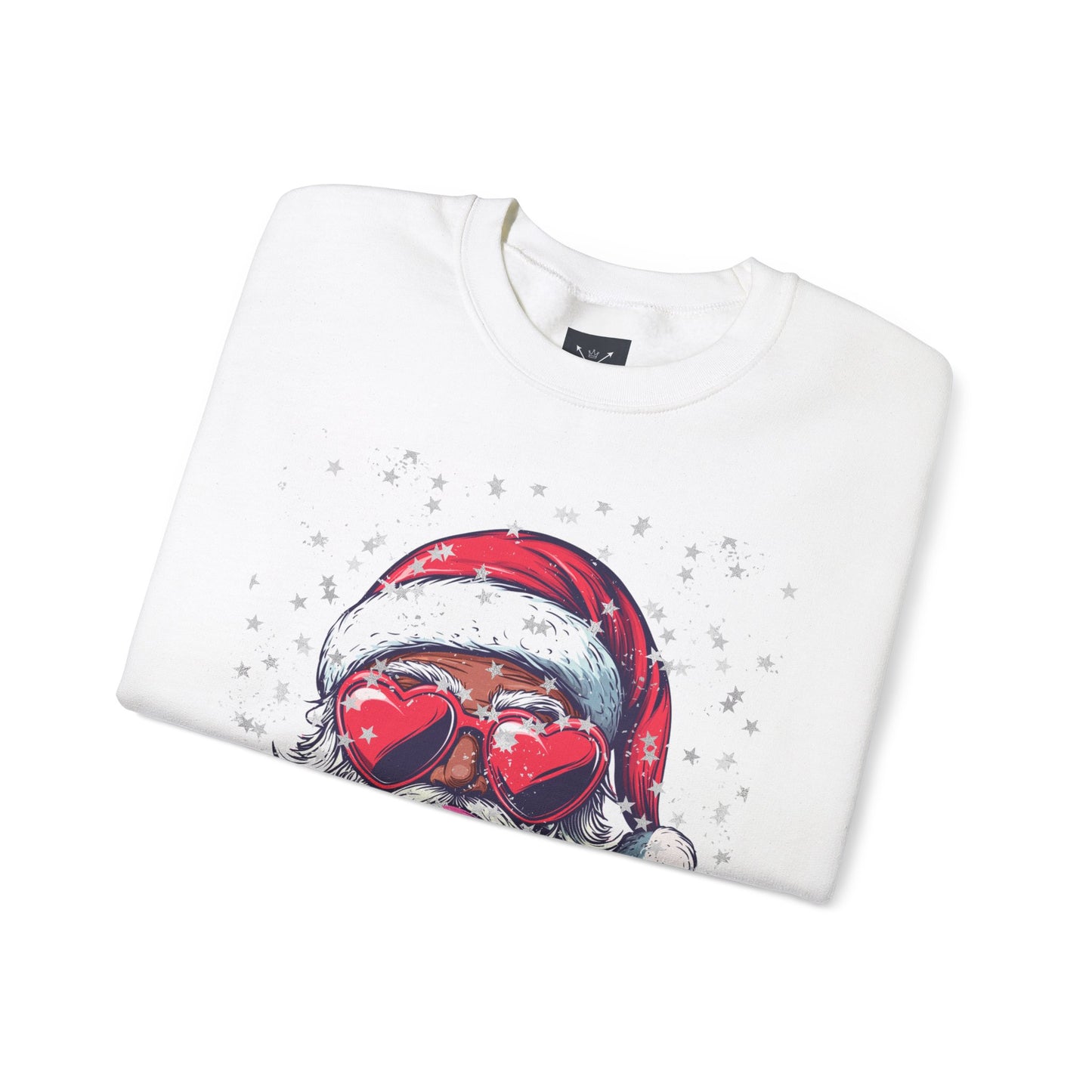 Retro Bubblegum Black Santa - Unisex Heavy Blend™ Crewneck Sweatshirt