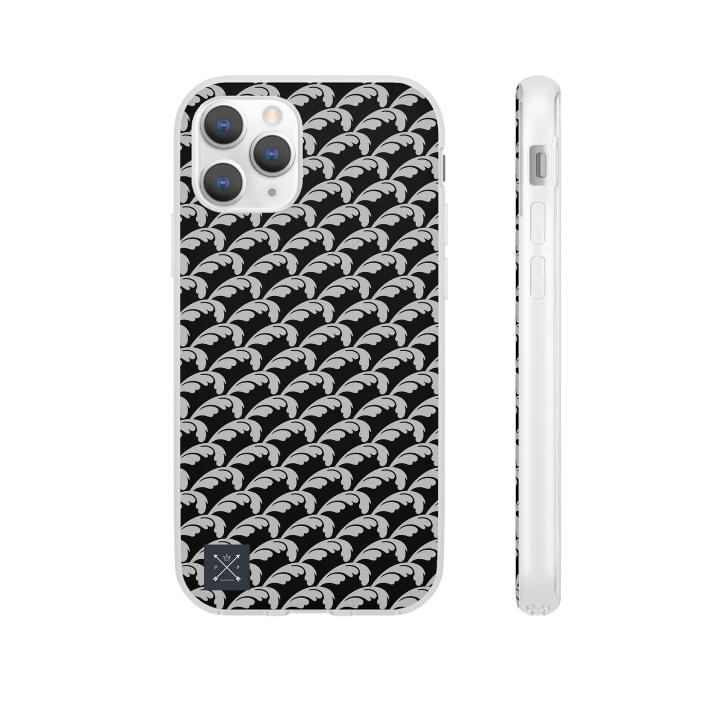Beautiful Beloved Flourish (silver/black) - Flexi Phone Cases