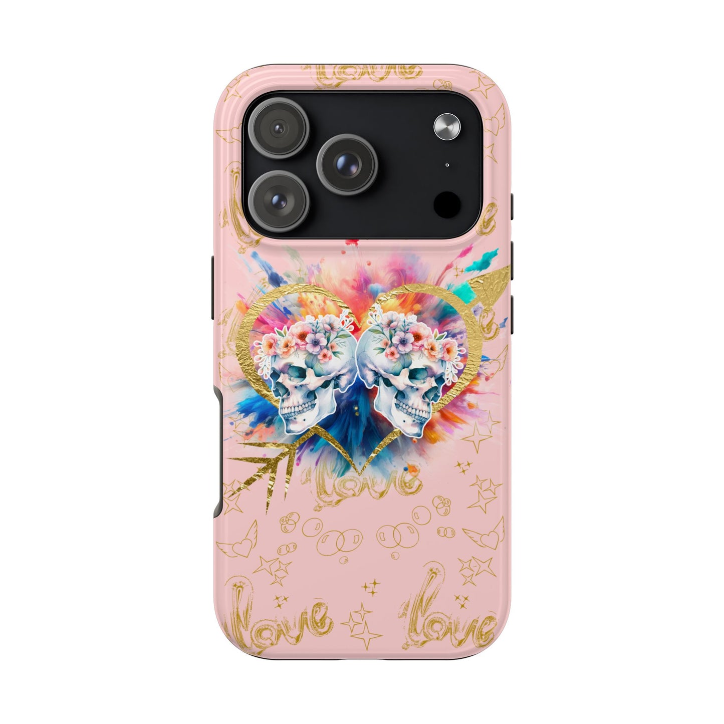 Love is Golden Watercolor (pink) - Tough Phone Cases