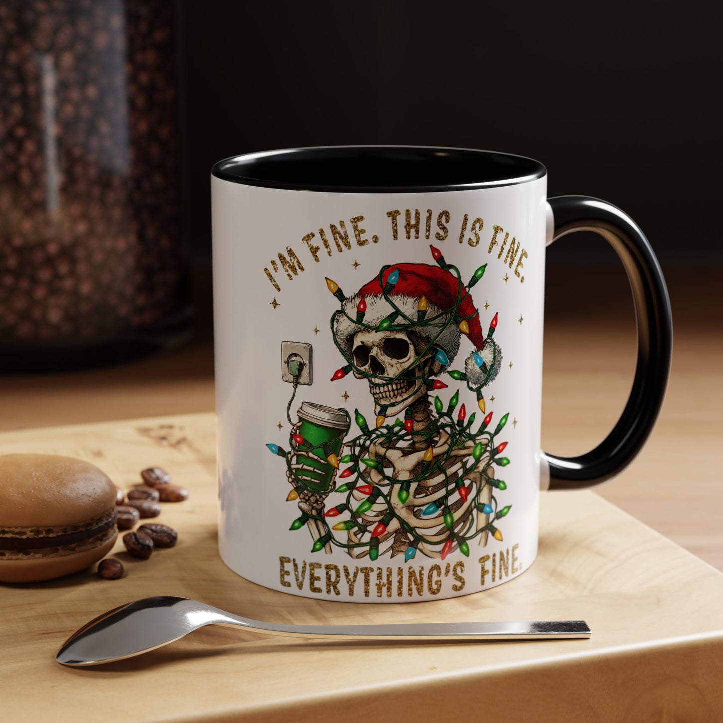 I'm Fine. This Is Fine. Everything Is Fine. - Accent Coffee Mug (11, 15oz)