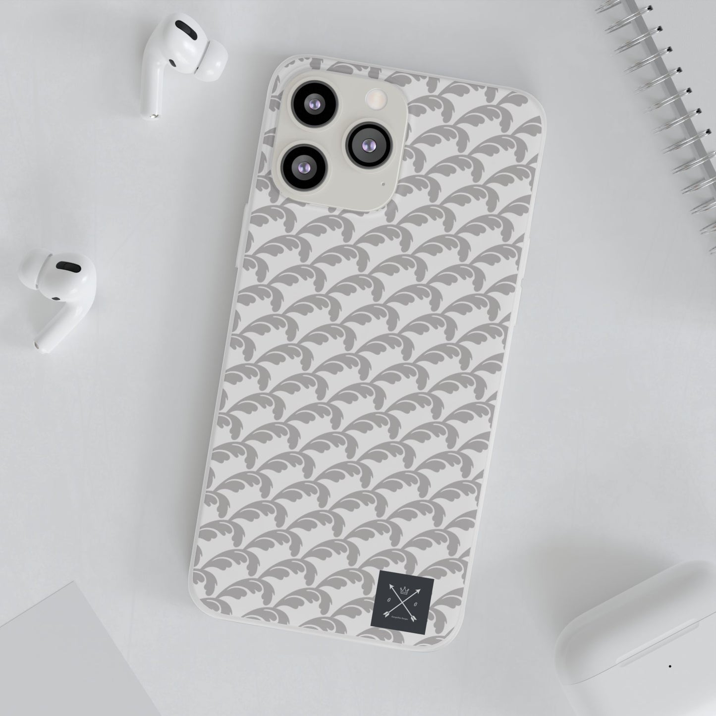 Beautiful Beloved Flourish (silver/white) - Flexi Phone Cases