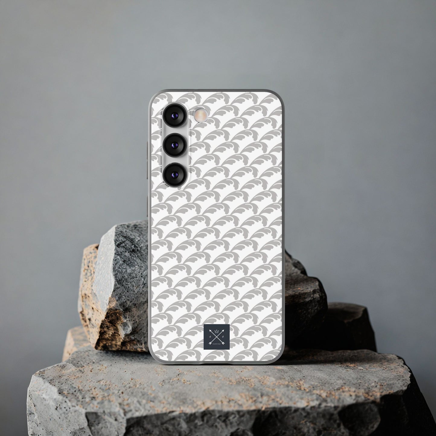 Beautiful Beloved Flourish (silver/white) - Flexi Phone Cases