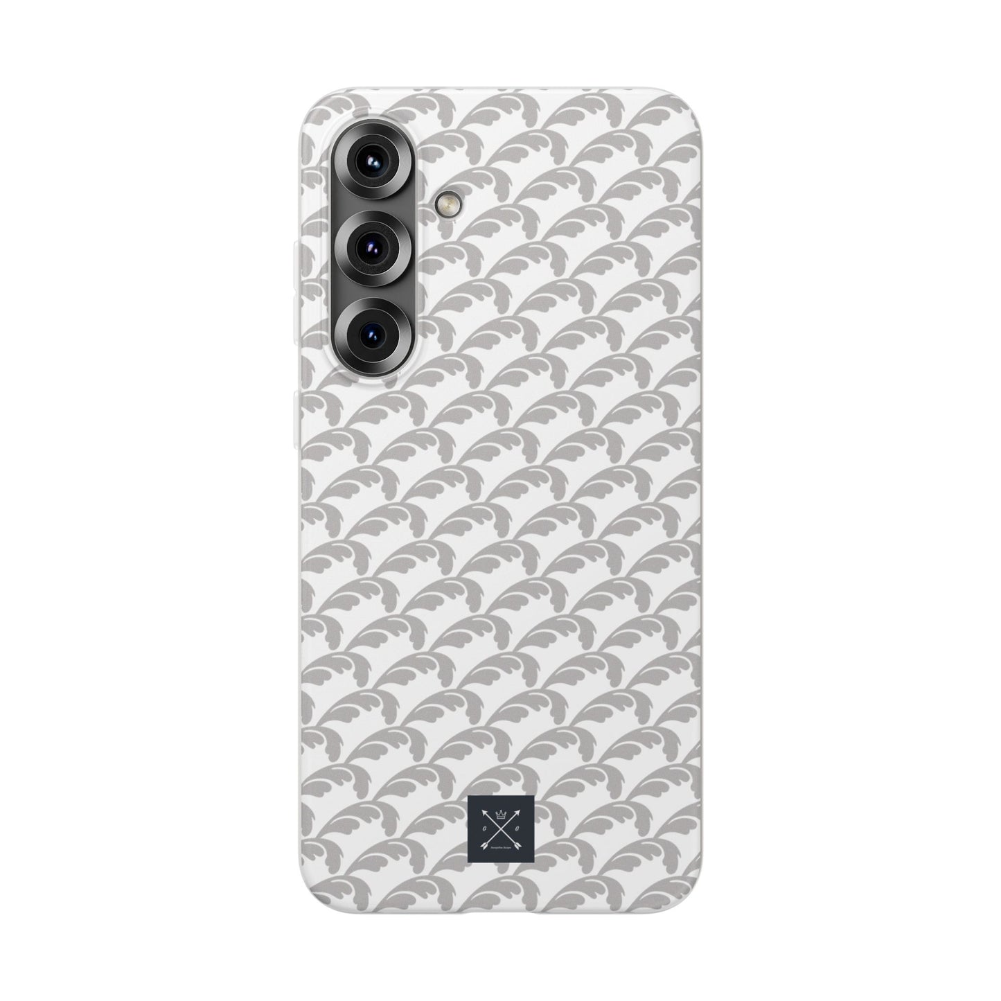 Beautiful Beloved Flourish (silver/white) - Flexi Phone Cases