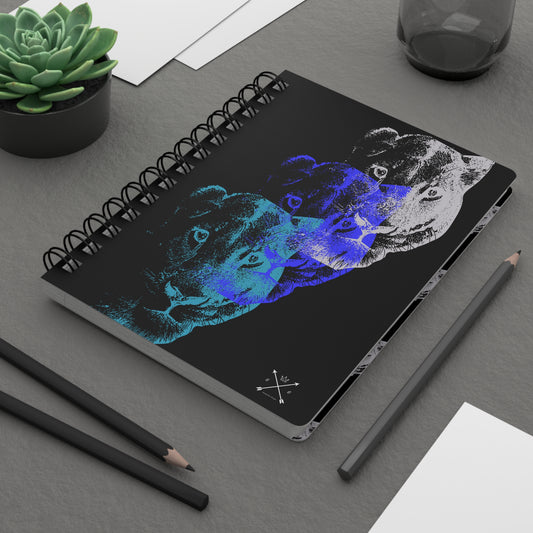 Lioness Arising - Spiral Notebook - Ruled Line - blk