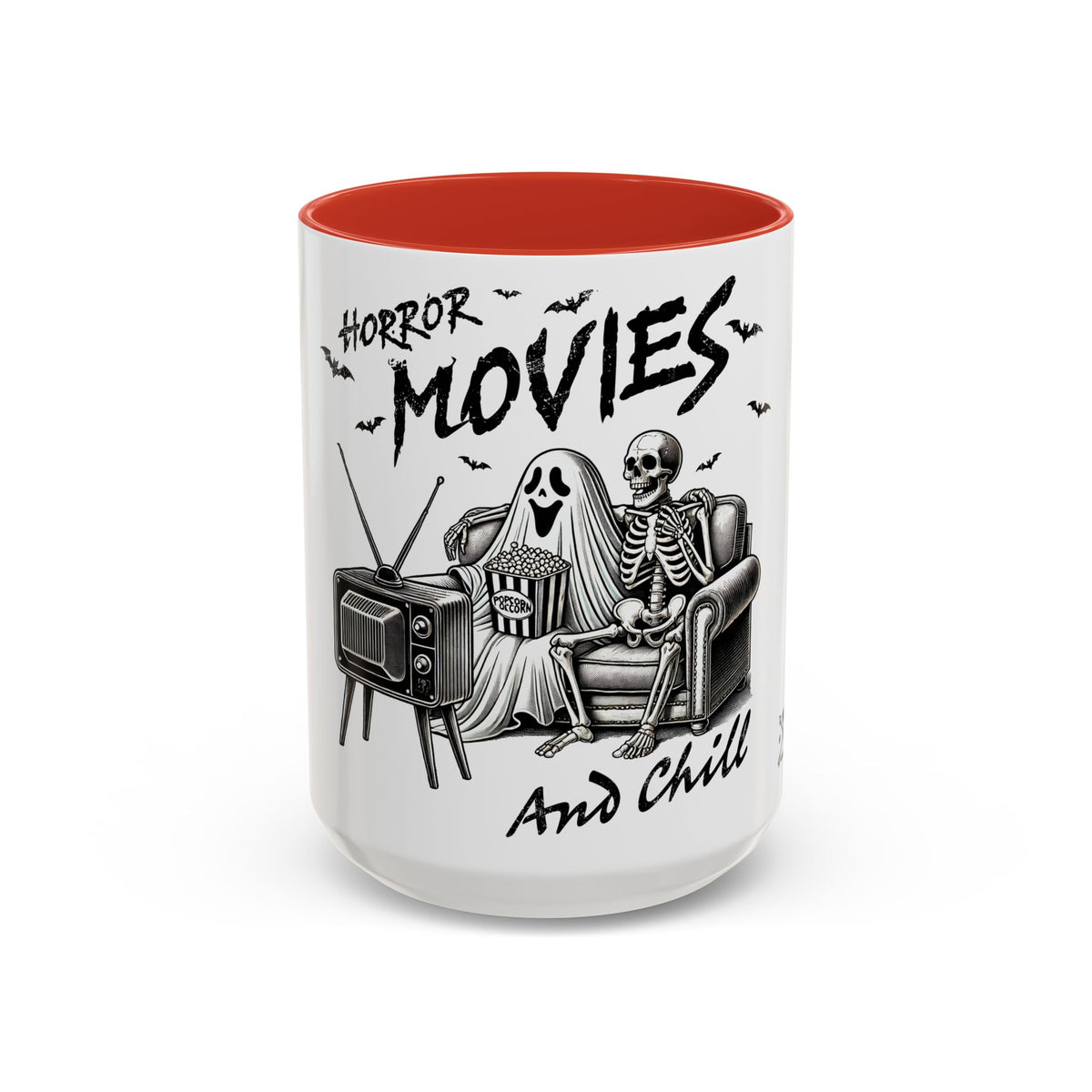Horror Movies and Chill - Accent Coffee Mug (11, 15oz)