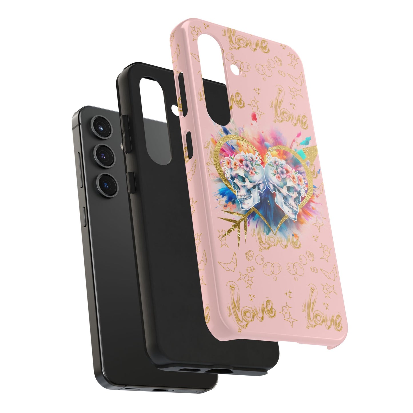 Love is Golden Watercolor (pink) - Tough Phone Cases