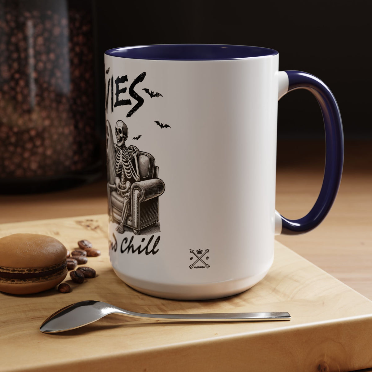Horror Movies and Chill - Accent Coffee Mug (11, 15oz)