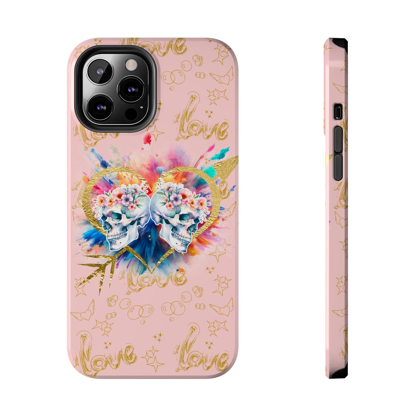 Love is Golden Watercolor (pink) - Tough Phone Cases