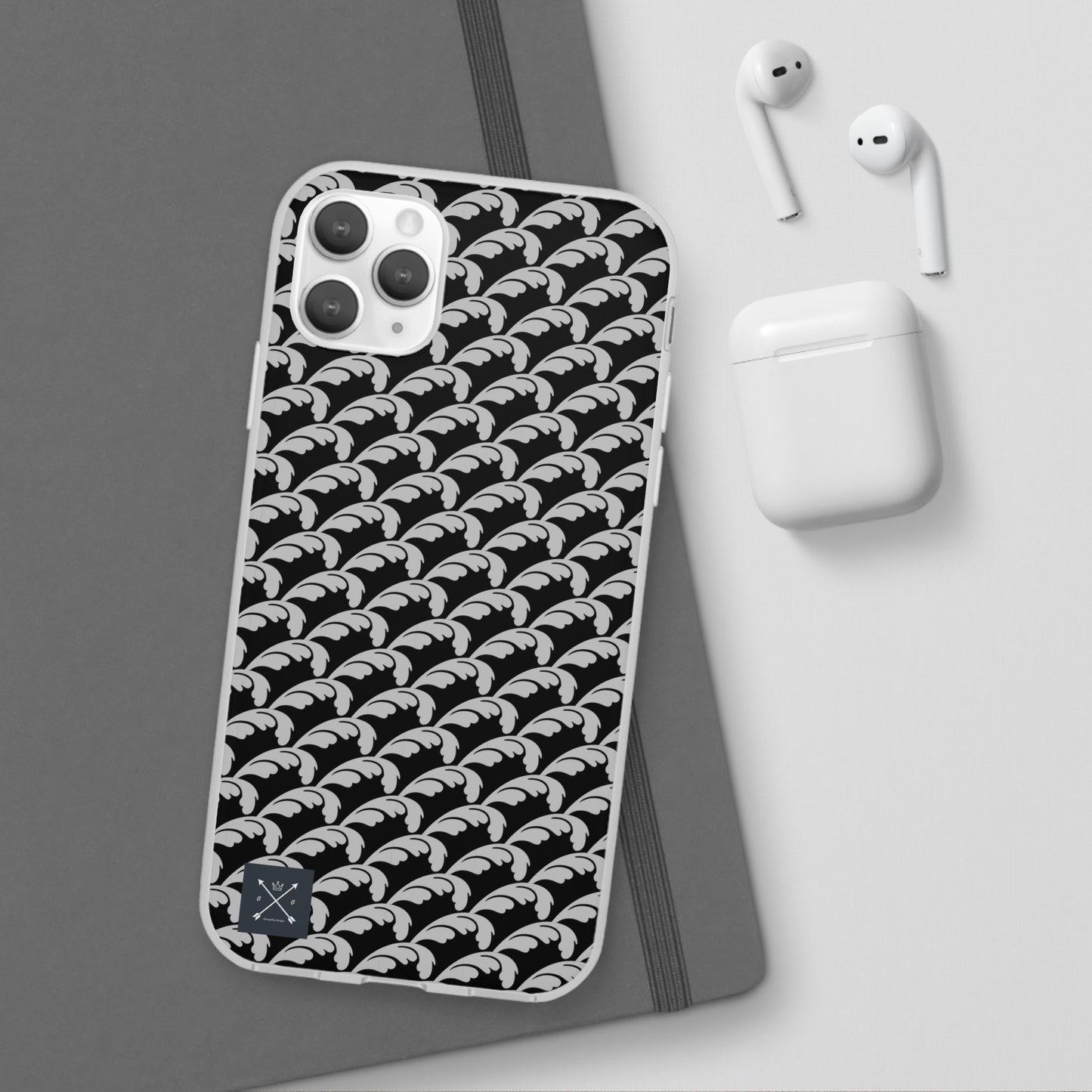 Beautiful Beloved Flourish (silver/black) - Flexi Phone Cases