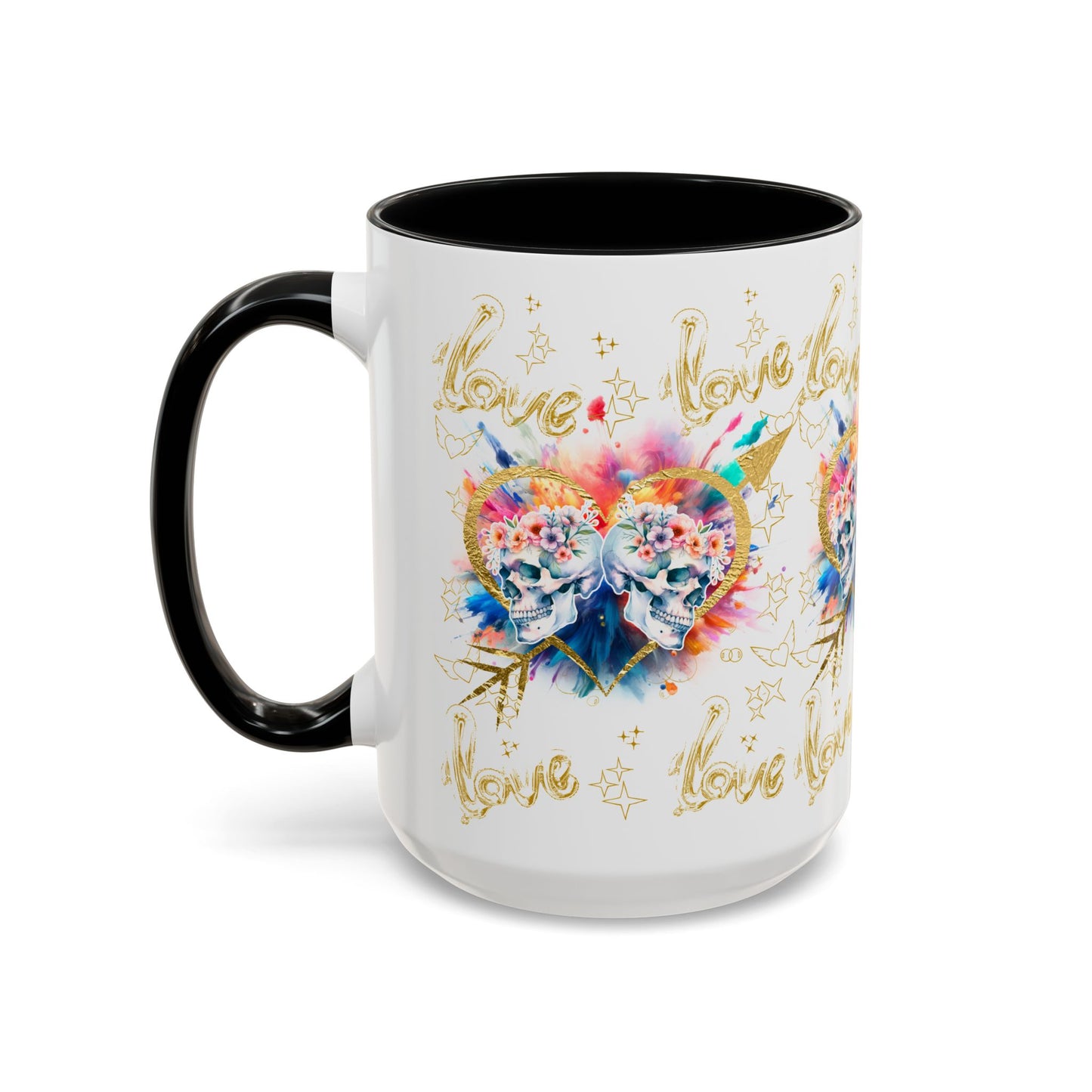 Love is Golden Watercolor - Accent Coffee Mug (11, 15oz)