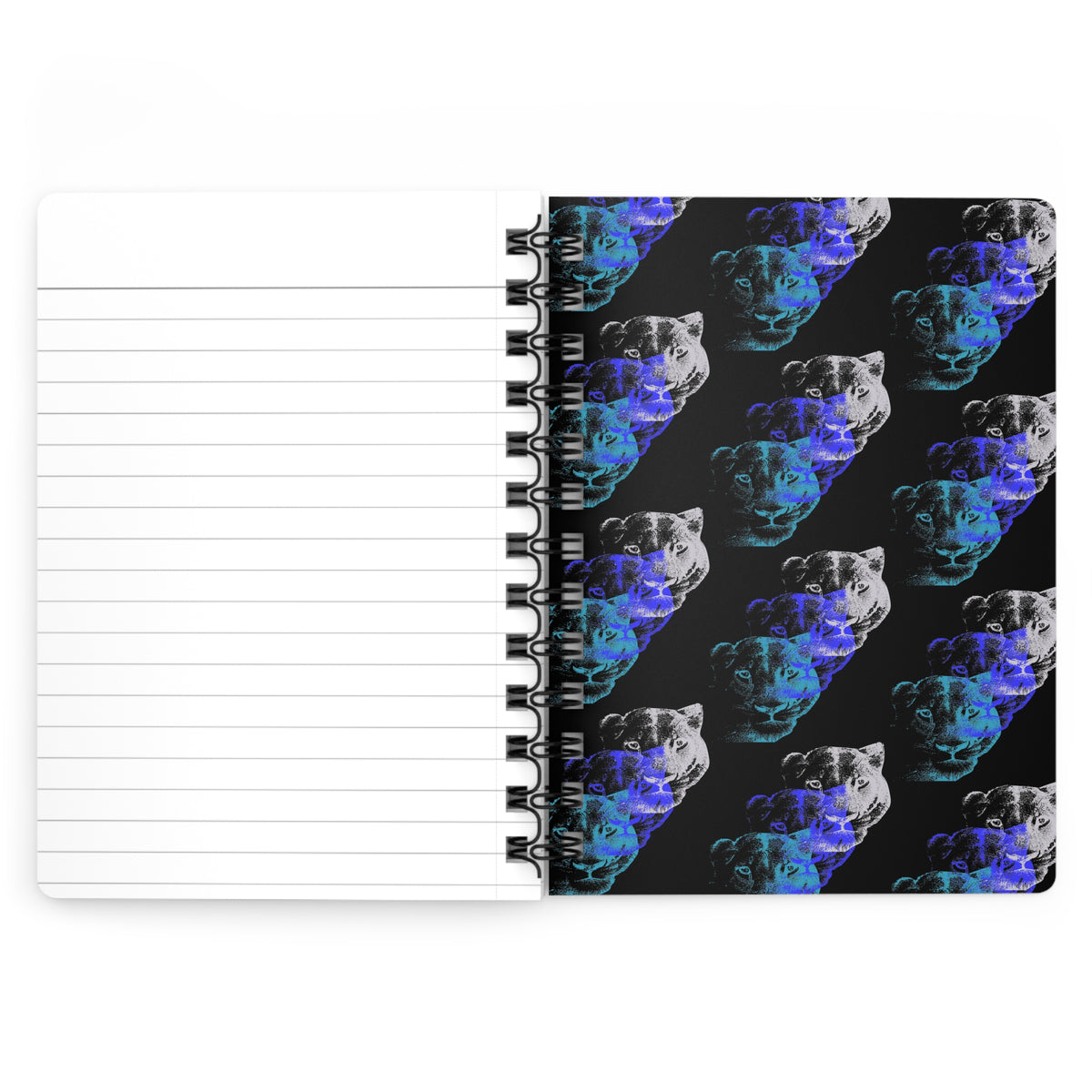 Lioness Arising - Spiral Notebook - Ruled Line - blk