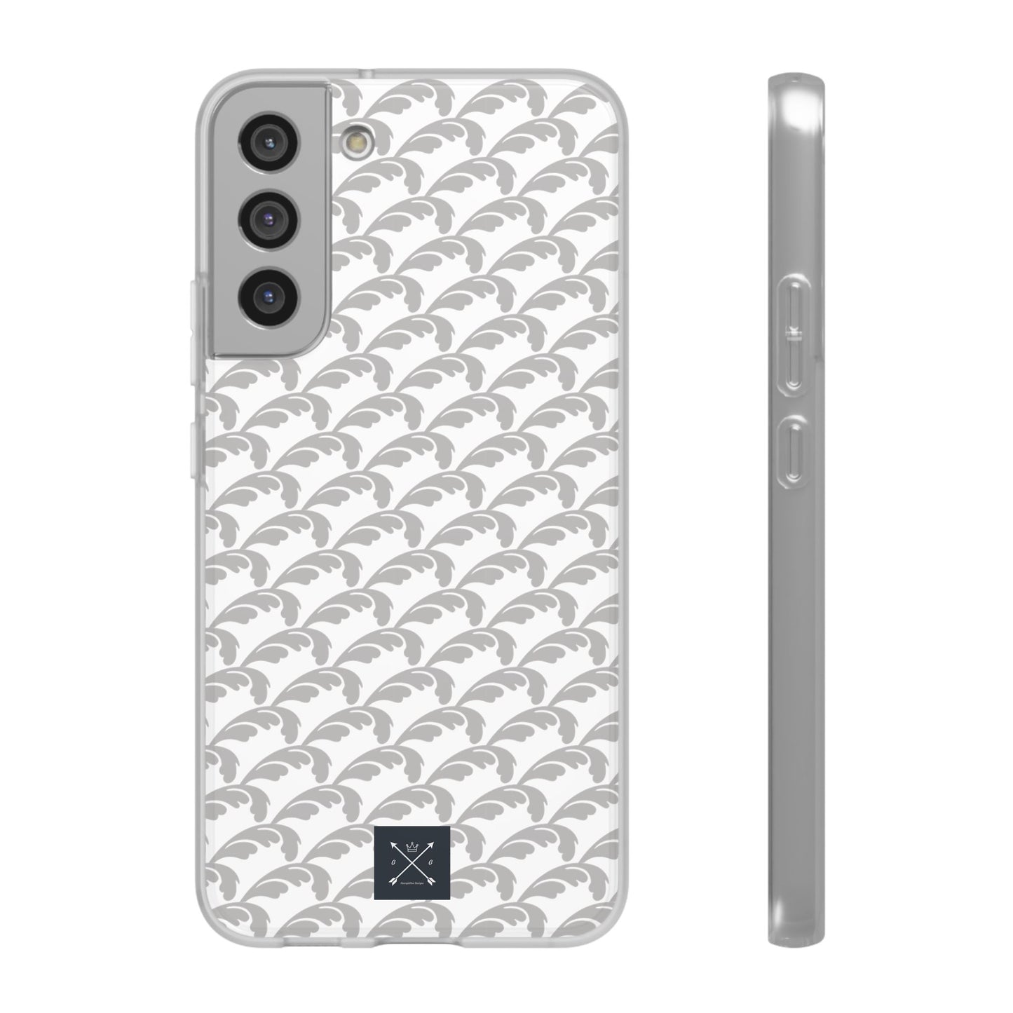 Beautiful Beloved Flourish (silver/white) - Flexi Phone Cases