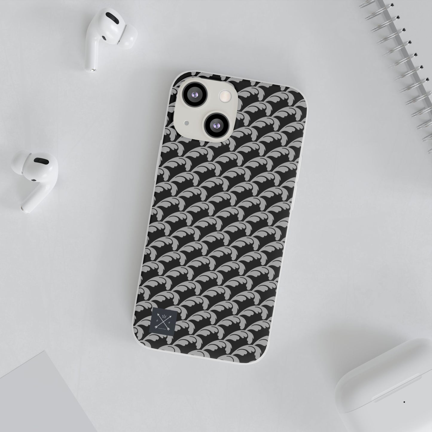 Beautiful Beloved Flourish (silver/black) - Flexi Phone Cases
