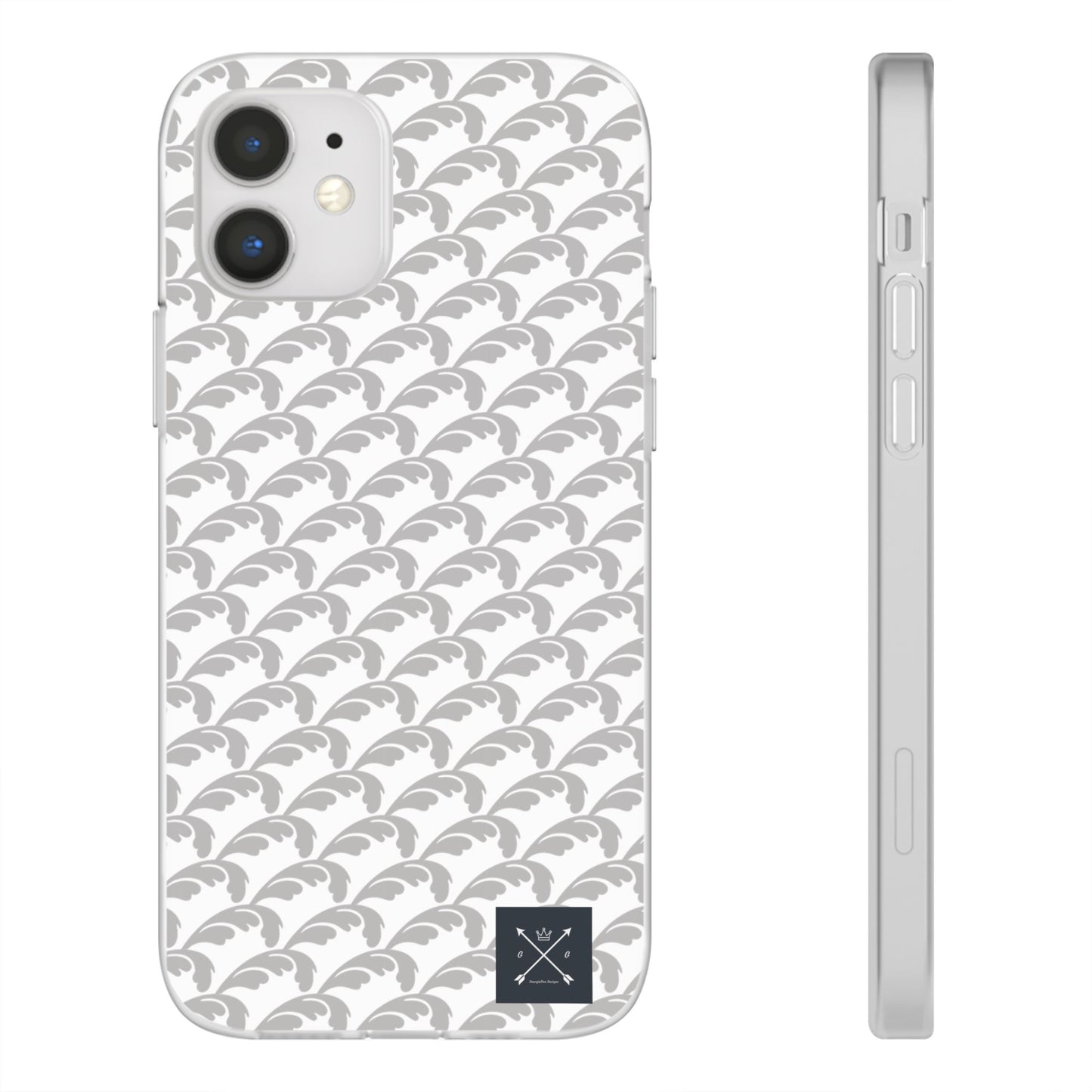 Beautiful Beloved Flourish (silver/white) - Flexi Phone Cases