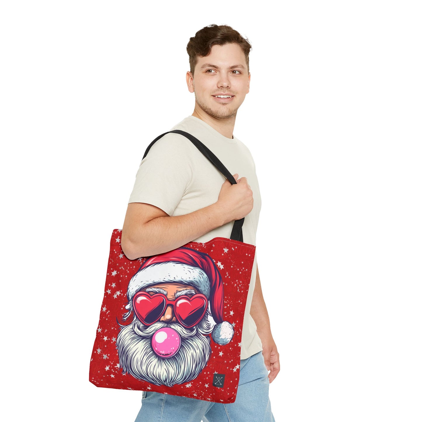 Retro Bubblegum Santa - Tote Bag (AOP)