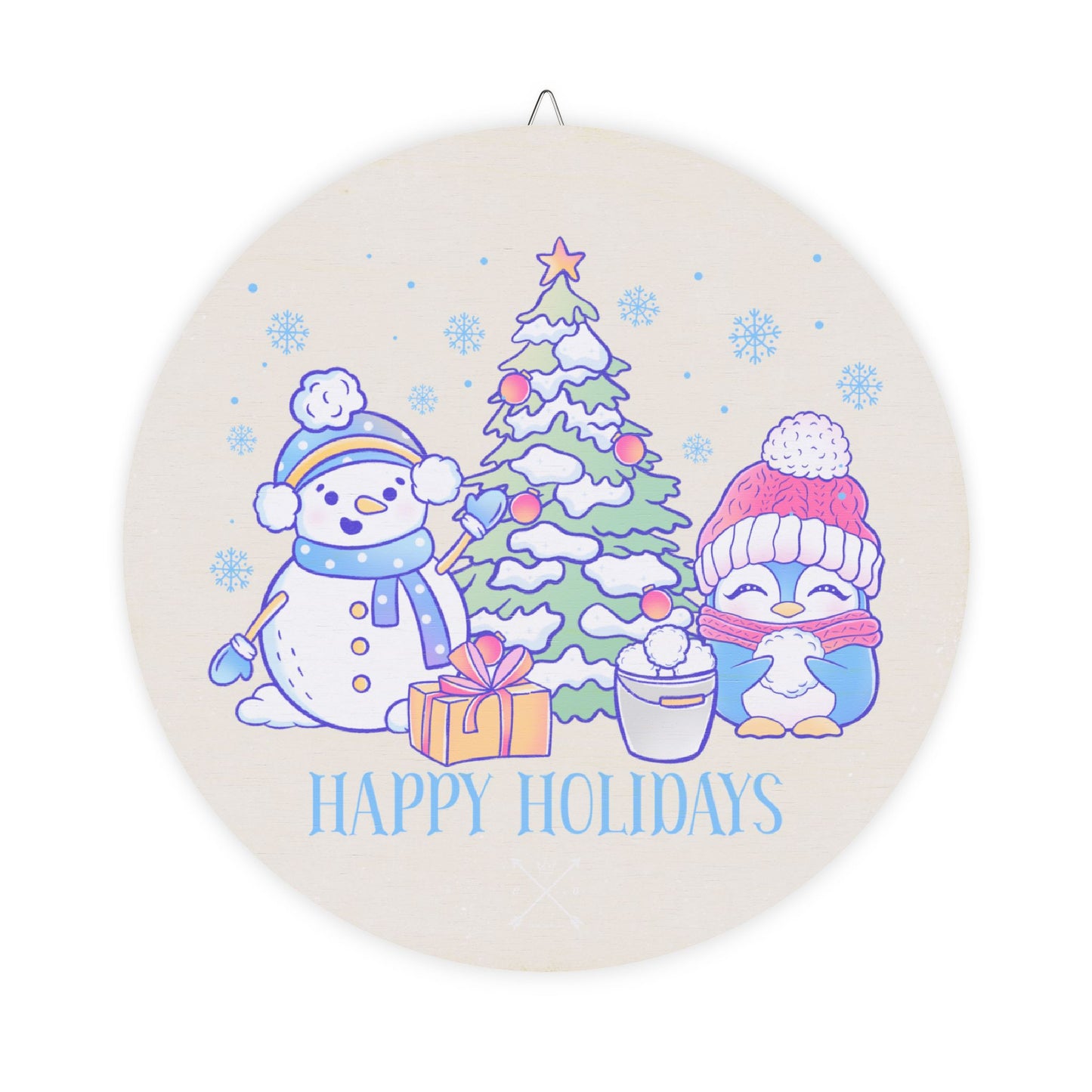 Happy Holidays Christmas - Wood Signs